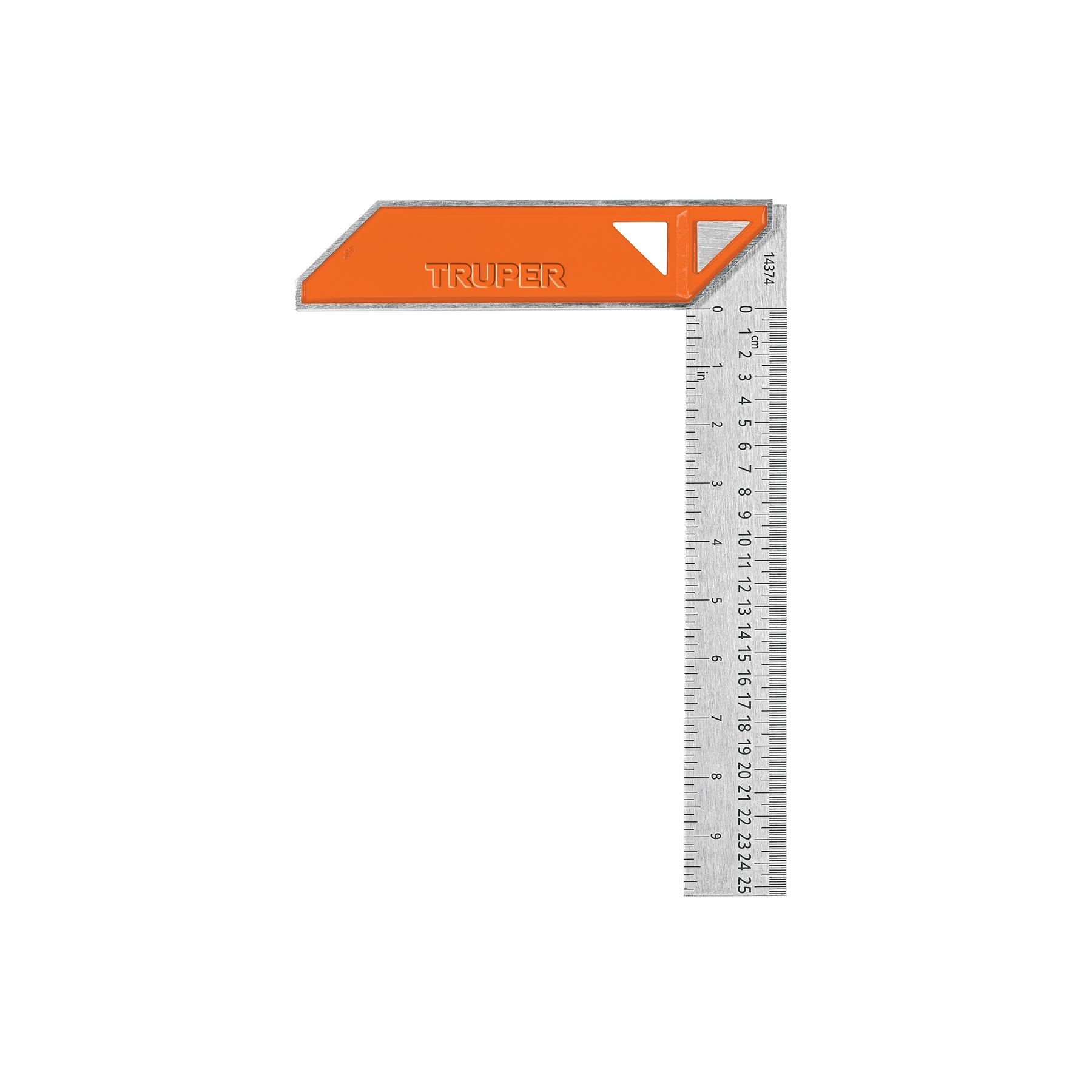 "ESCUADRA 10"" PARA CARPINTERO CON MANGO 100% DE ALUMINIO"