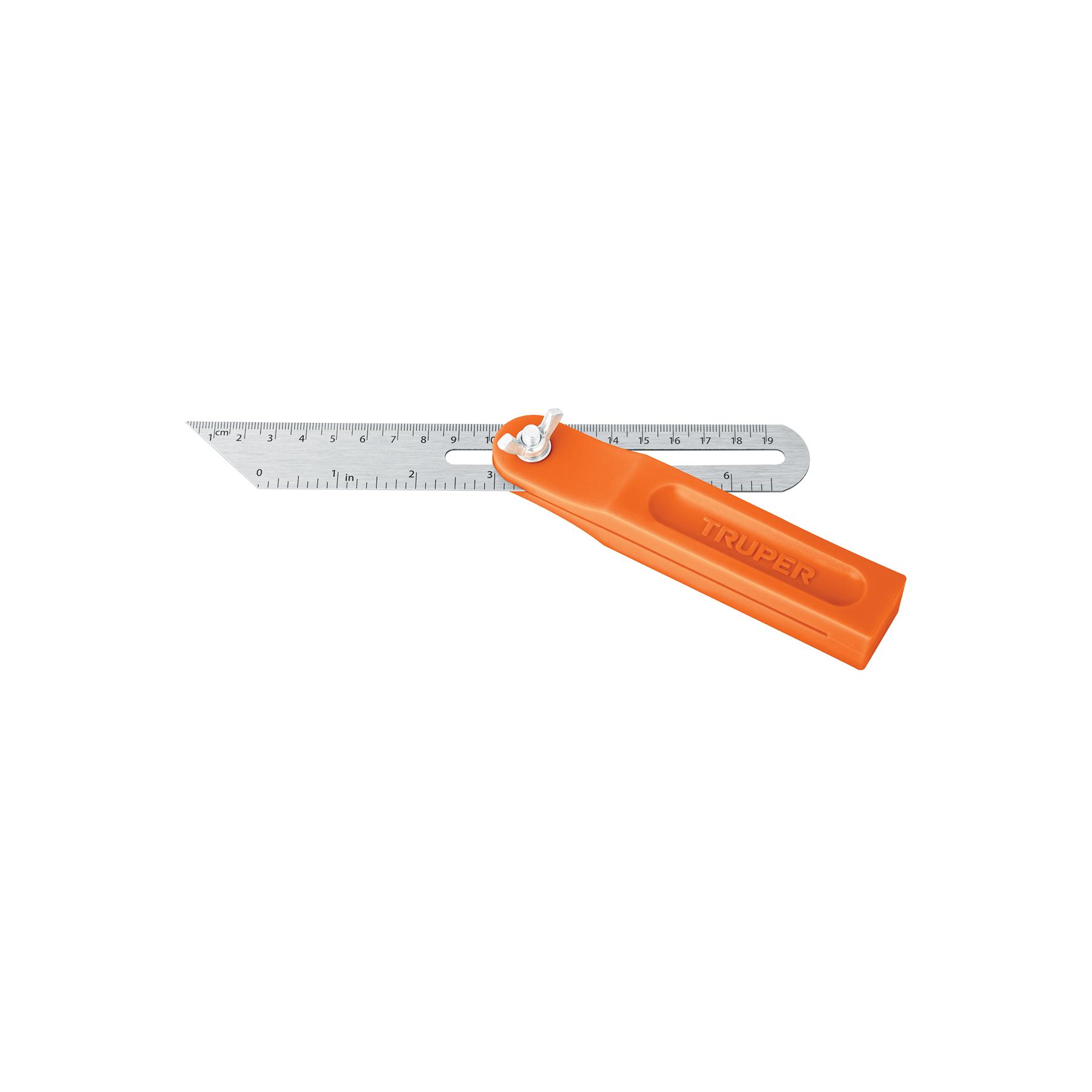 "ESCUADRA FALSA D/ACERO INOXIDABLE 19CM / 6"" CON MANGO DE ABS"
