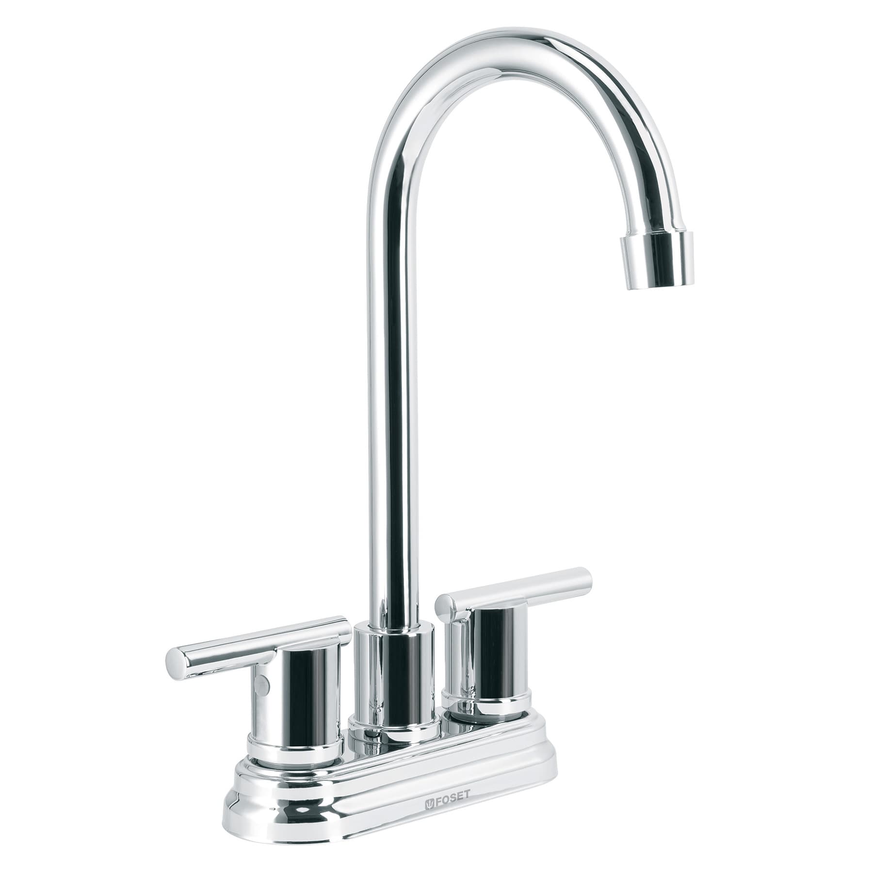 MEZCLADORA CROMO 4' PARA LAVABO CUELLO TIPO BAR, ELEMENT