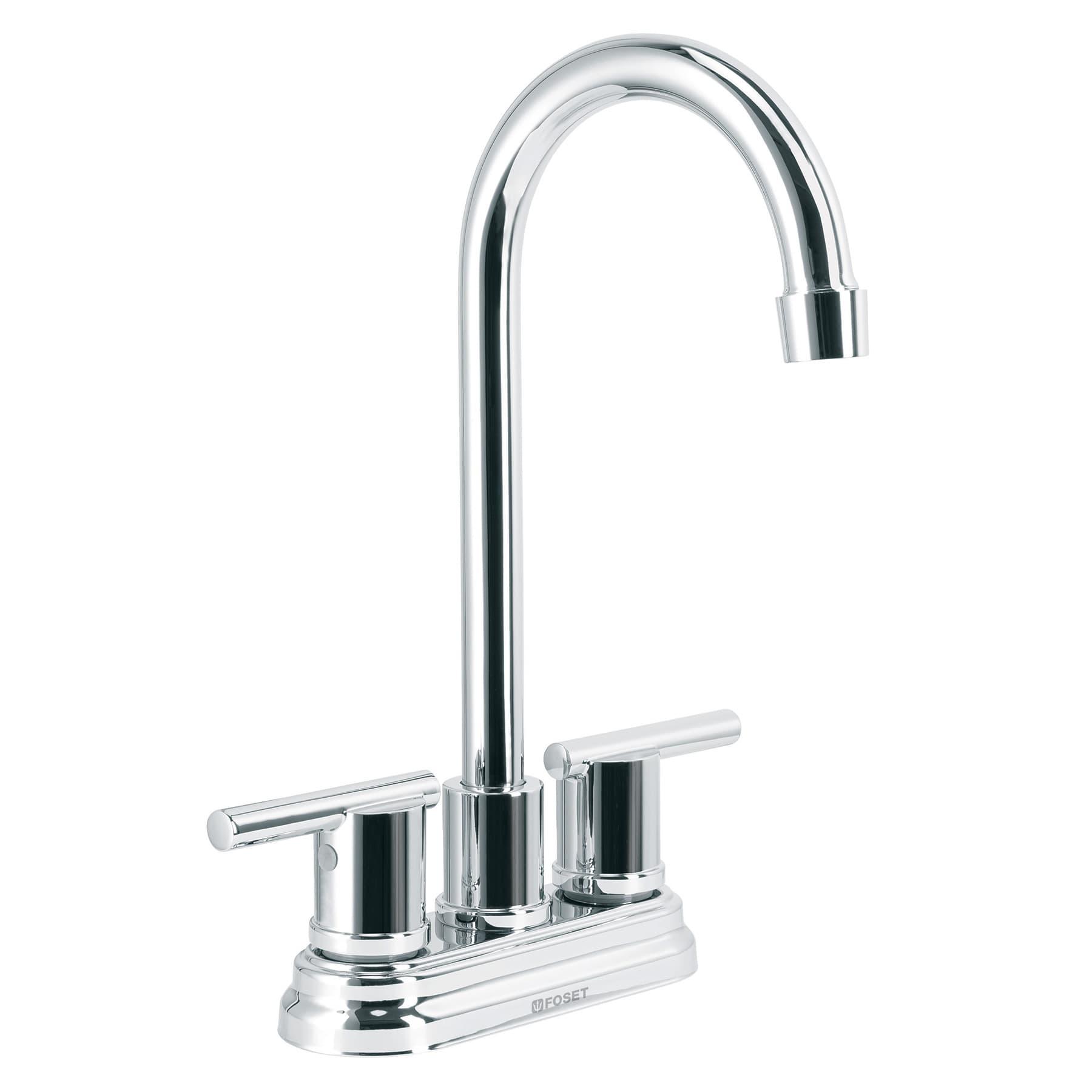 MEZCLADORA CROMO 4' PARA LAVABO CUELLO TIPO BAR, ELEMENT