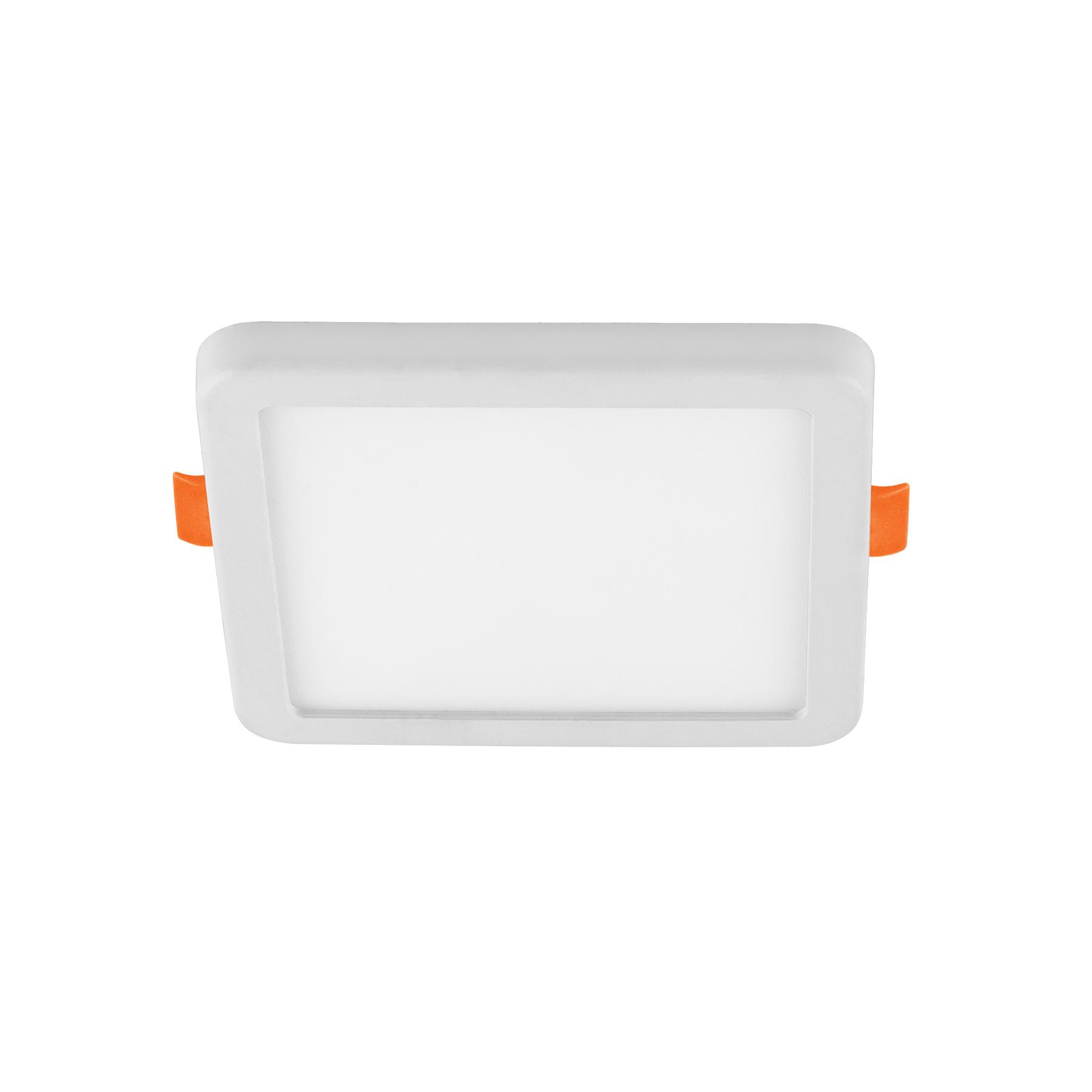 LUMINARIO EMPOTRABLE LED 6 W, CUADRADO, LUZ DE DÍA