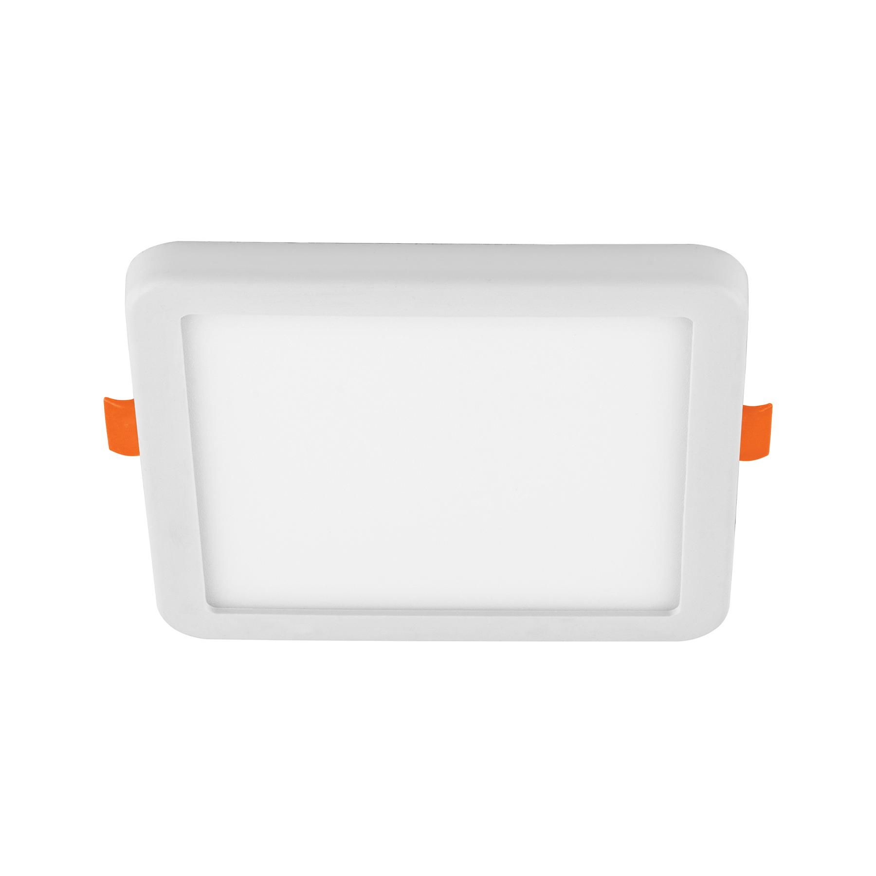 LUMINARIO EMPOTRABLE LED 8 W, CUADRADO, LUZ DE DÍA