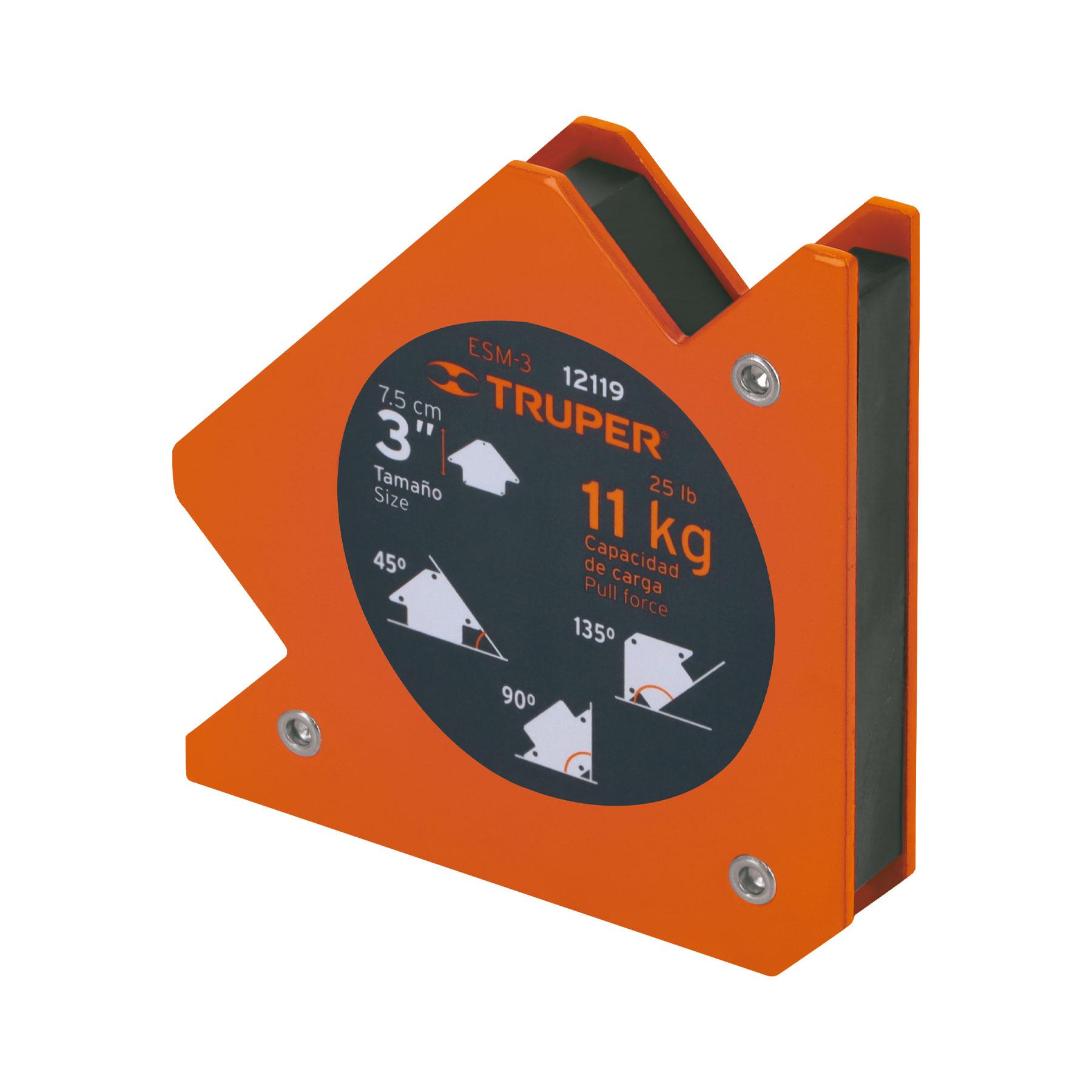 "ESCUADRA MAGNÉTICA 3"" PARA SOLDAR, CAPACIDAD 11 KG, TRUPER"