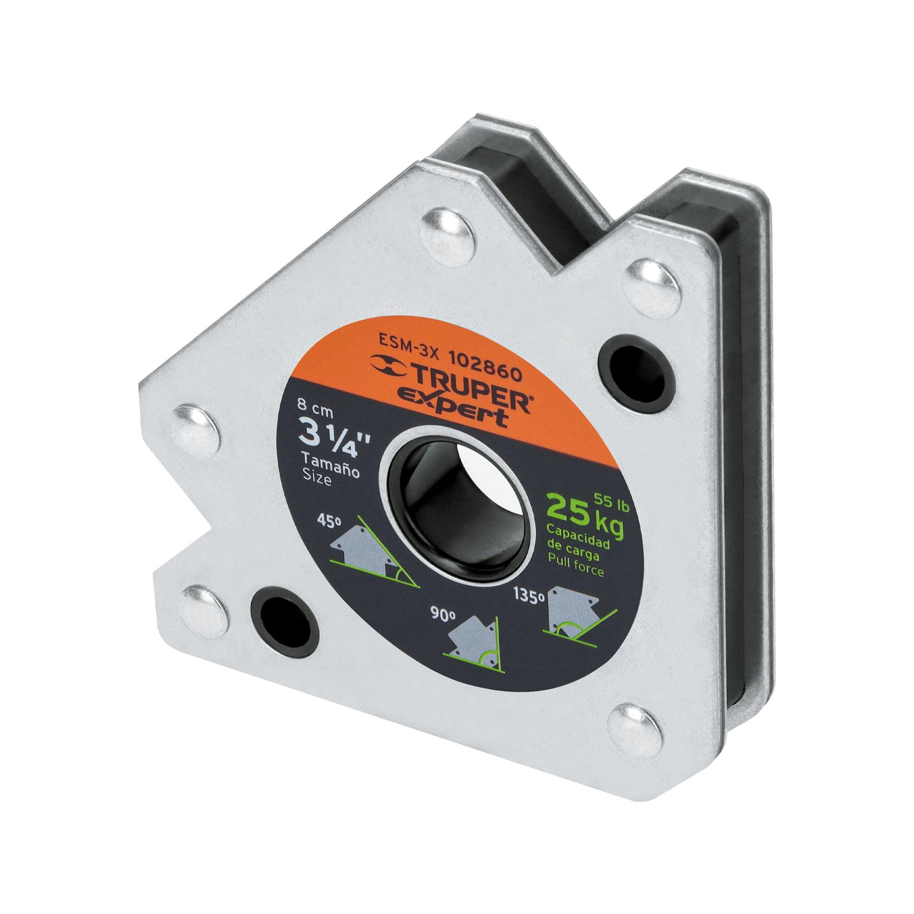 "ESCUADRA MAGNÉTICA 3-1/4"" PARA SOLDAR, CAPACIDAD 25 KG"
