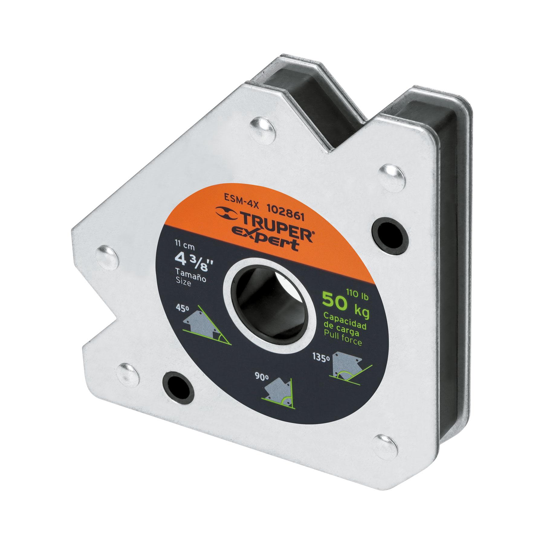 "ESCUADRA MAGNÉTICA 4-3/8"" PARA SOLDAR, CAPACIDAD 50 KG"