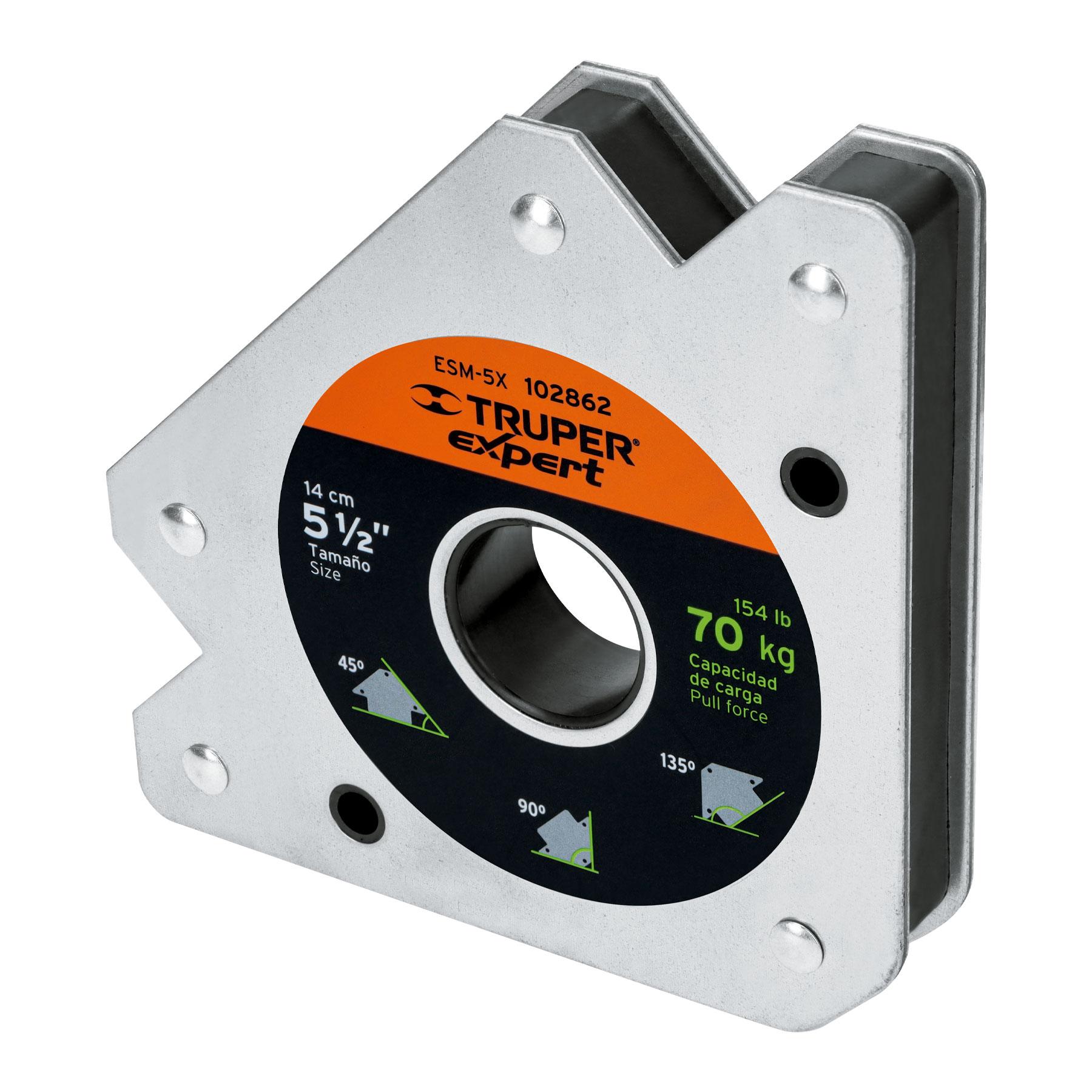"ESCUADRA MAGNÉTICA 5-1/2"" PARA SOLDAR, CAPACIDAD 70 KG"