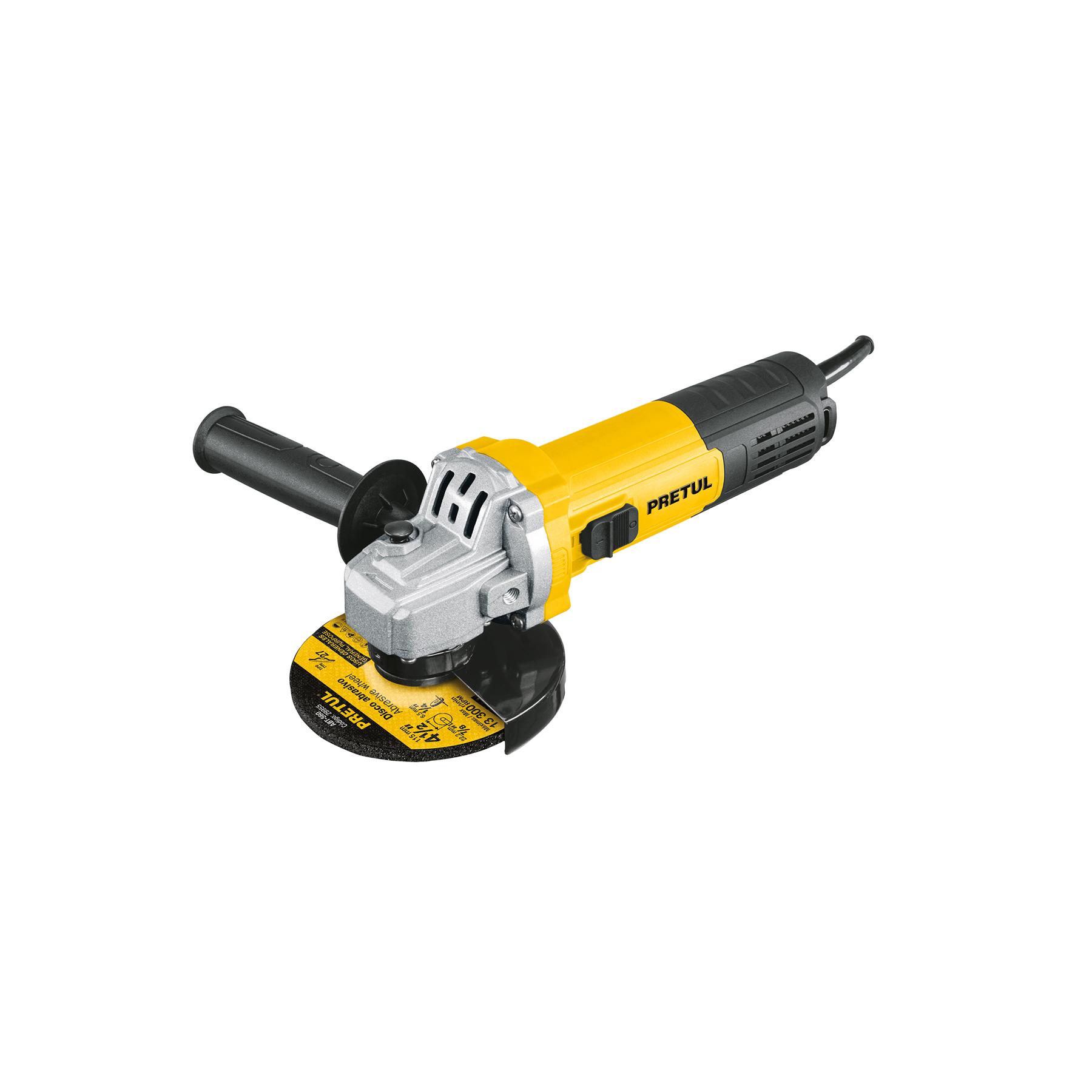 "ESMERILADORA ANGULAR 4-1/2"", 550W, PRETUL"