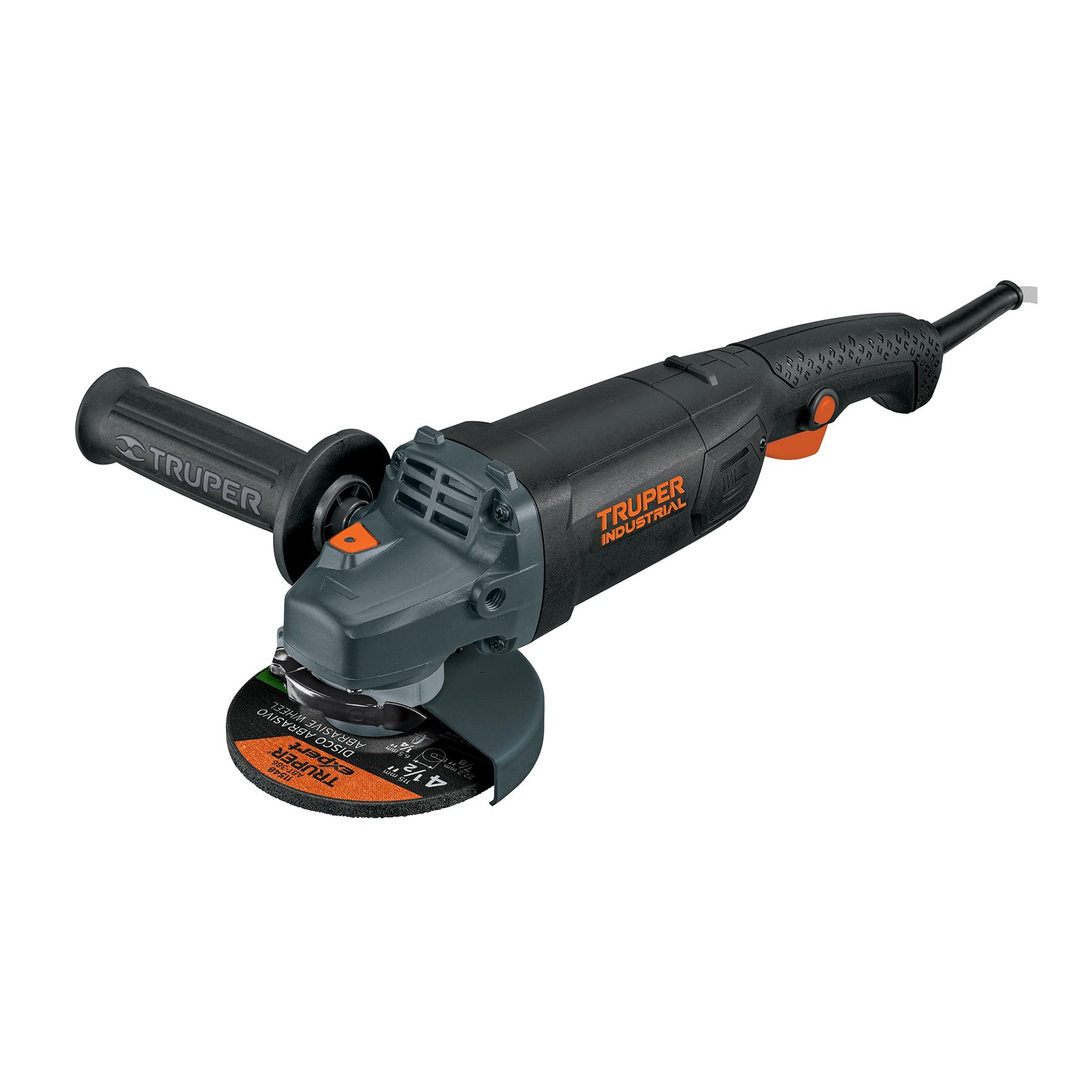 "ESMERILADORA ANGULAR 4-1/2"", 1250W, TRUPER INDUSTRIAL"