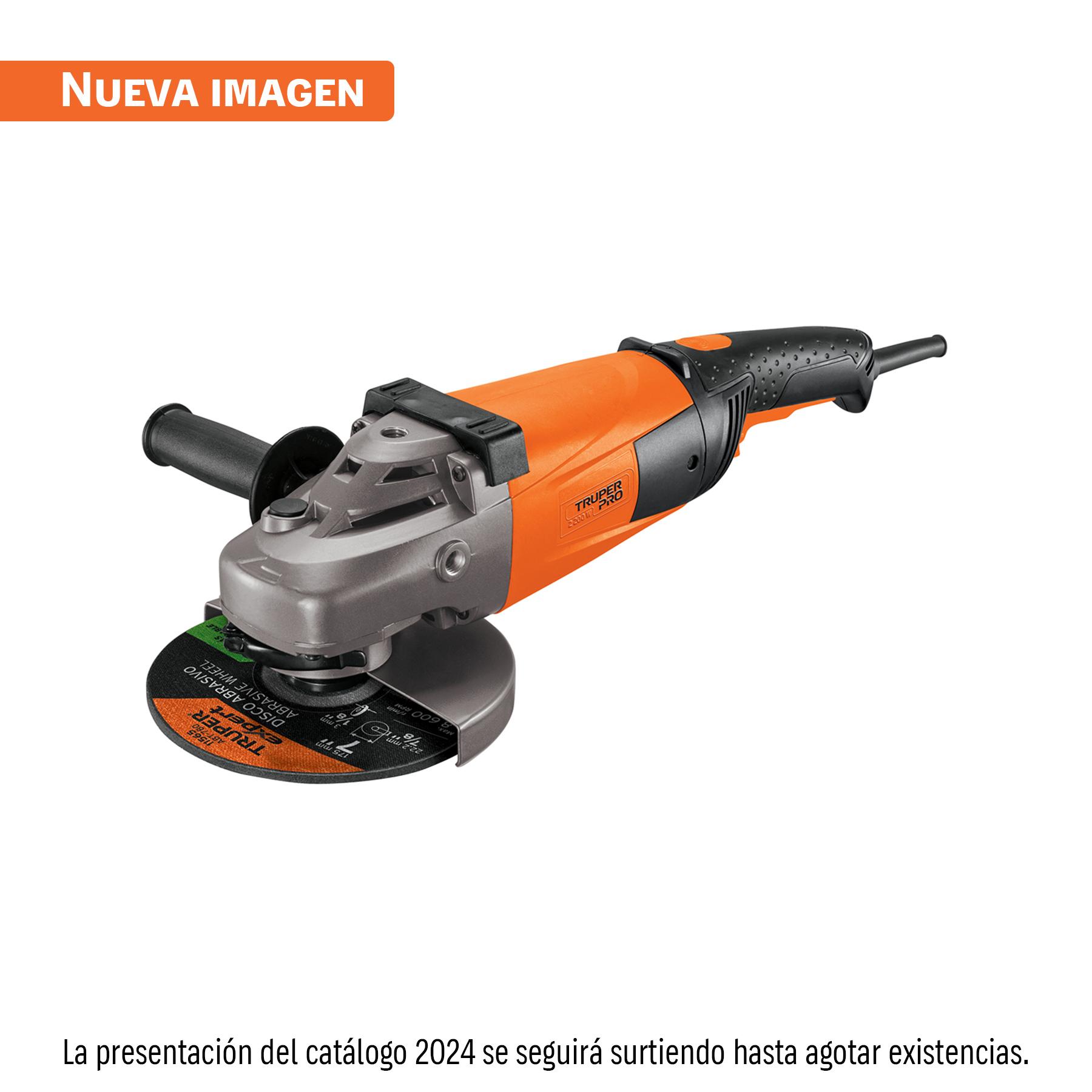 "ESMERILADORA ANGULAR 7"", 2200W, TRUPER PRO"