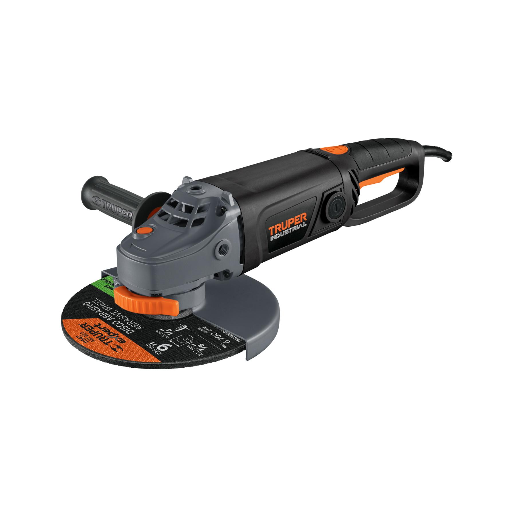 "ESMERILADORA ANGULAR 9"", 2100W, TRUPER INDUSTRIAL"