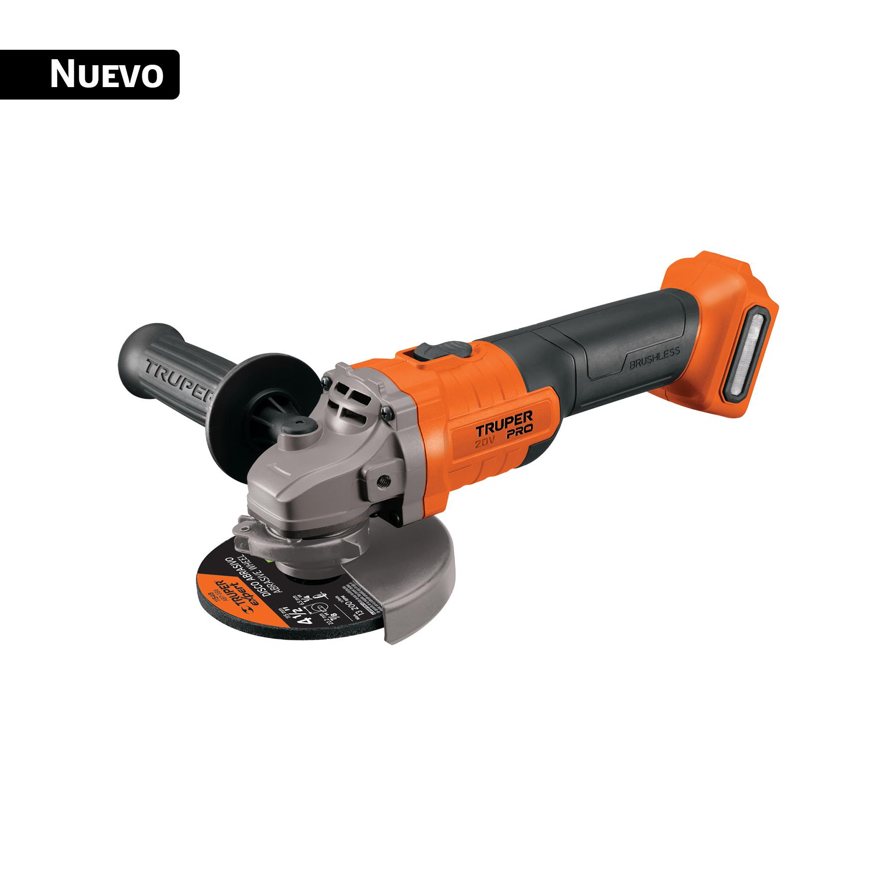"ESMERILADORA 4-1/2"", 20V, SIN ACCESORIOS, PRO"