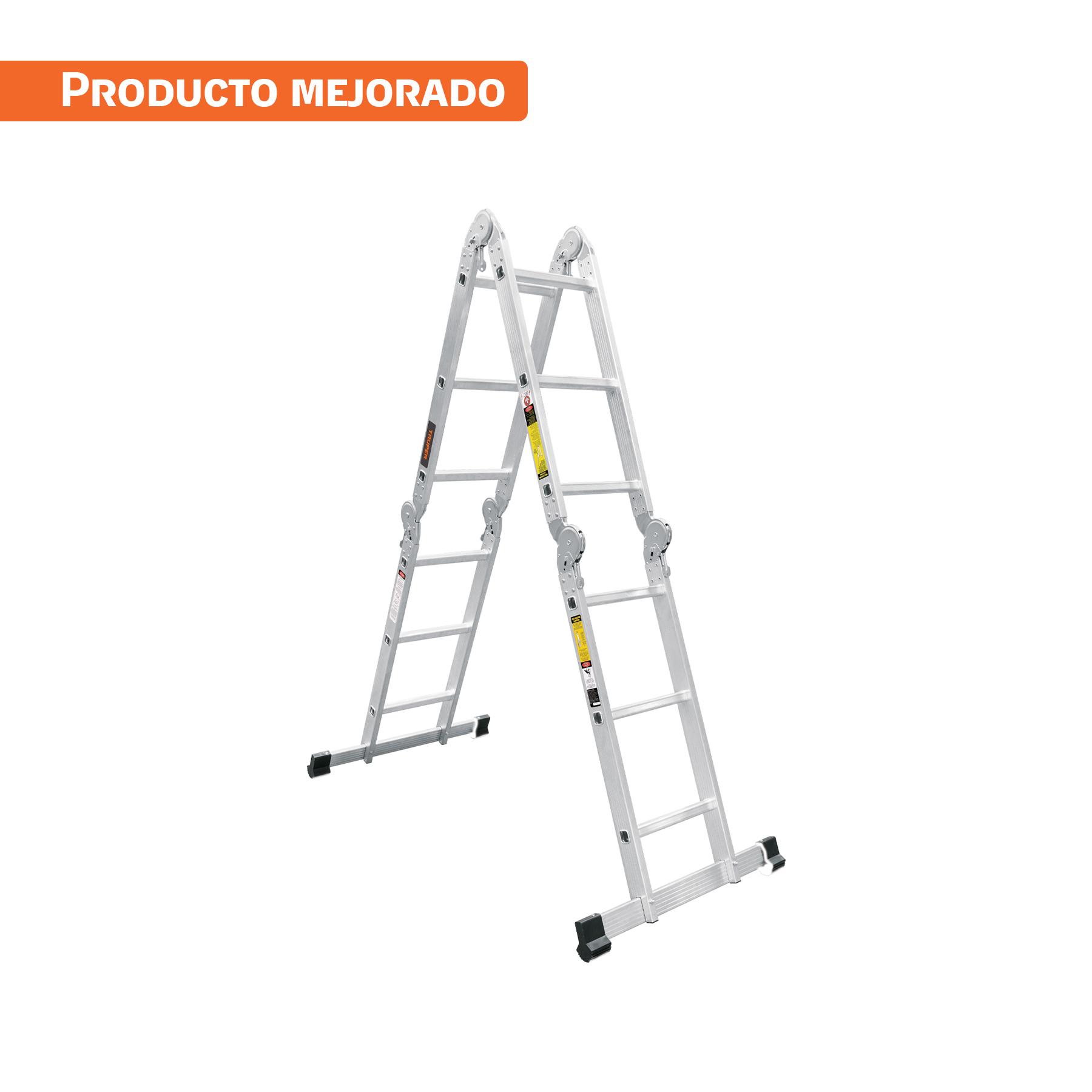 ESCALERA MULTIPOSICIÓN 12 PELDAÑOS, TIPO I, TRUPER