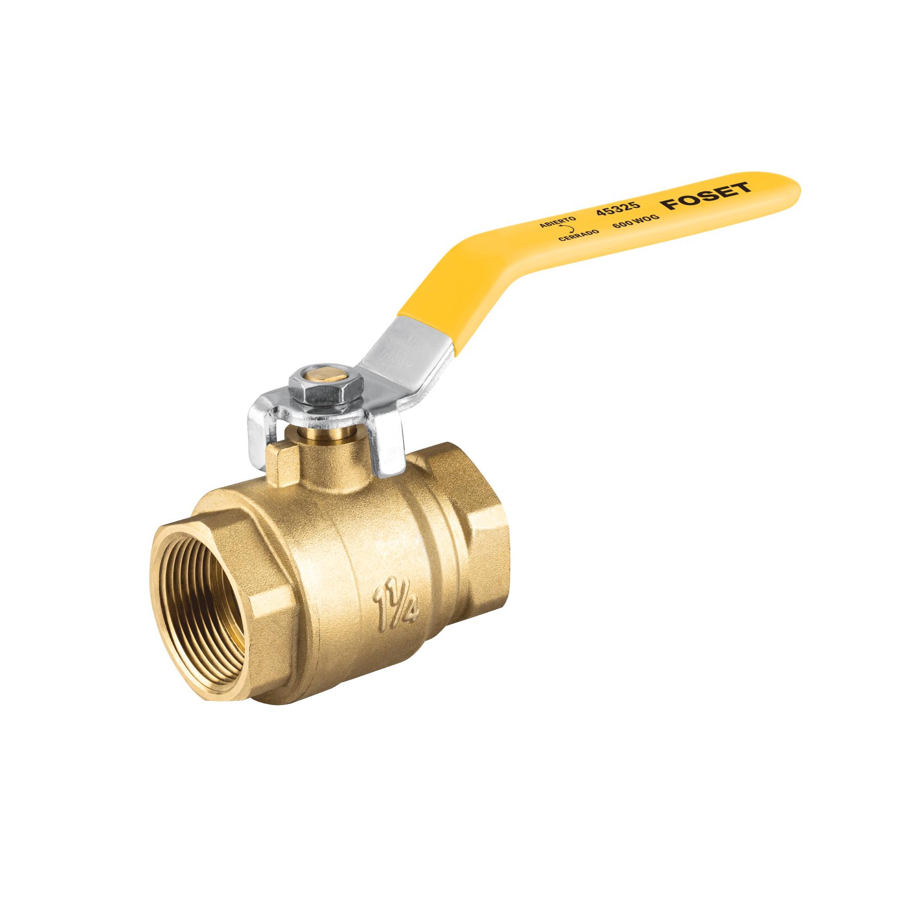 "VÁLVULA DE ESFERA PARA GAS, ROSCABLE, 1-1/4"", ALTA PRESIÓN"