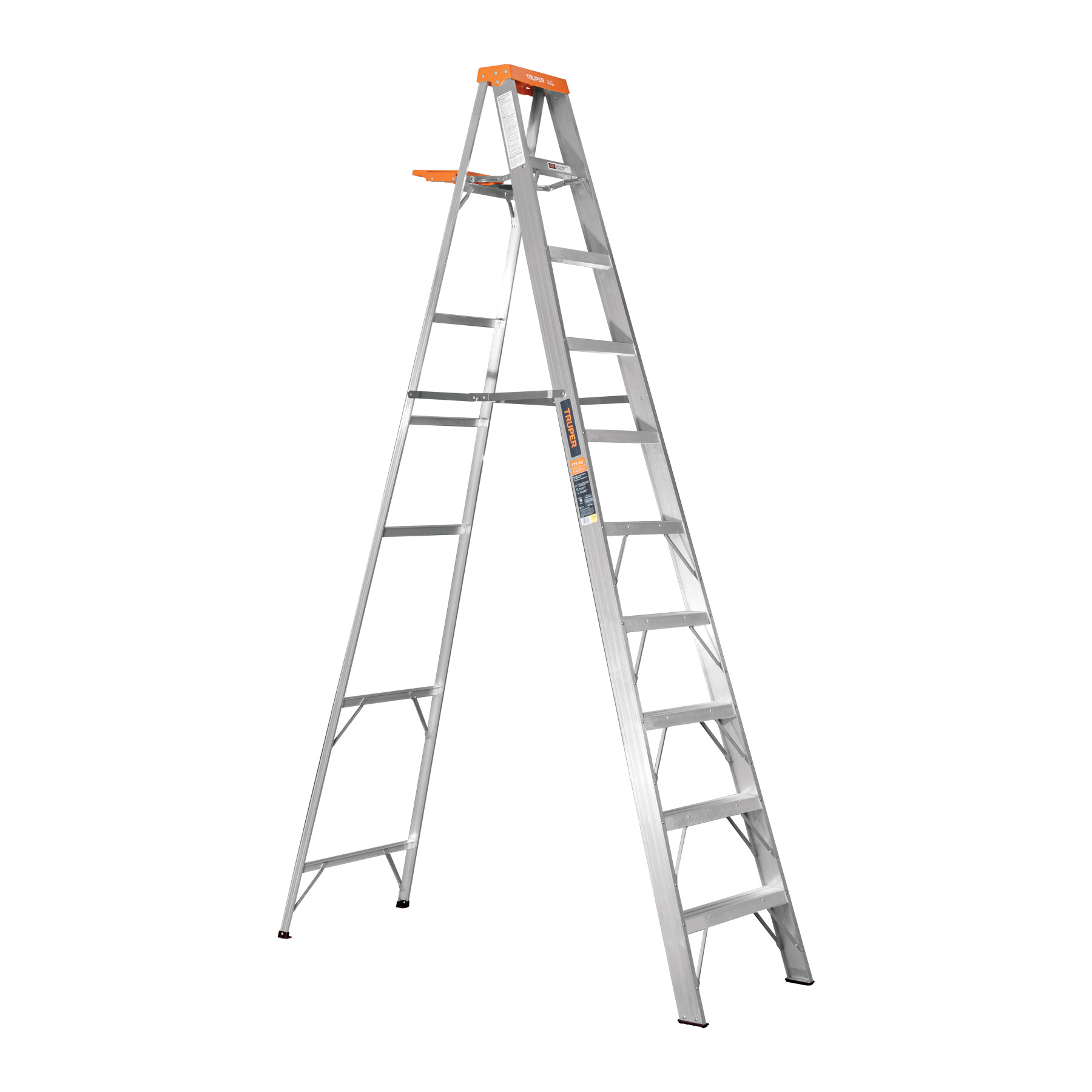ESCALERA DE TIJERA TIPO II 9 PELDAÑOS Y BANDEJA, TRUPER