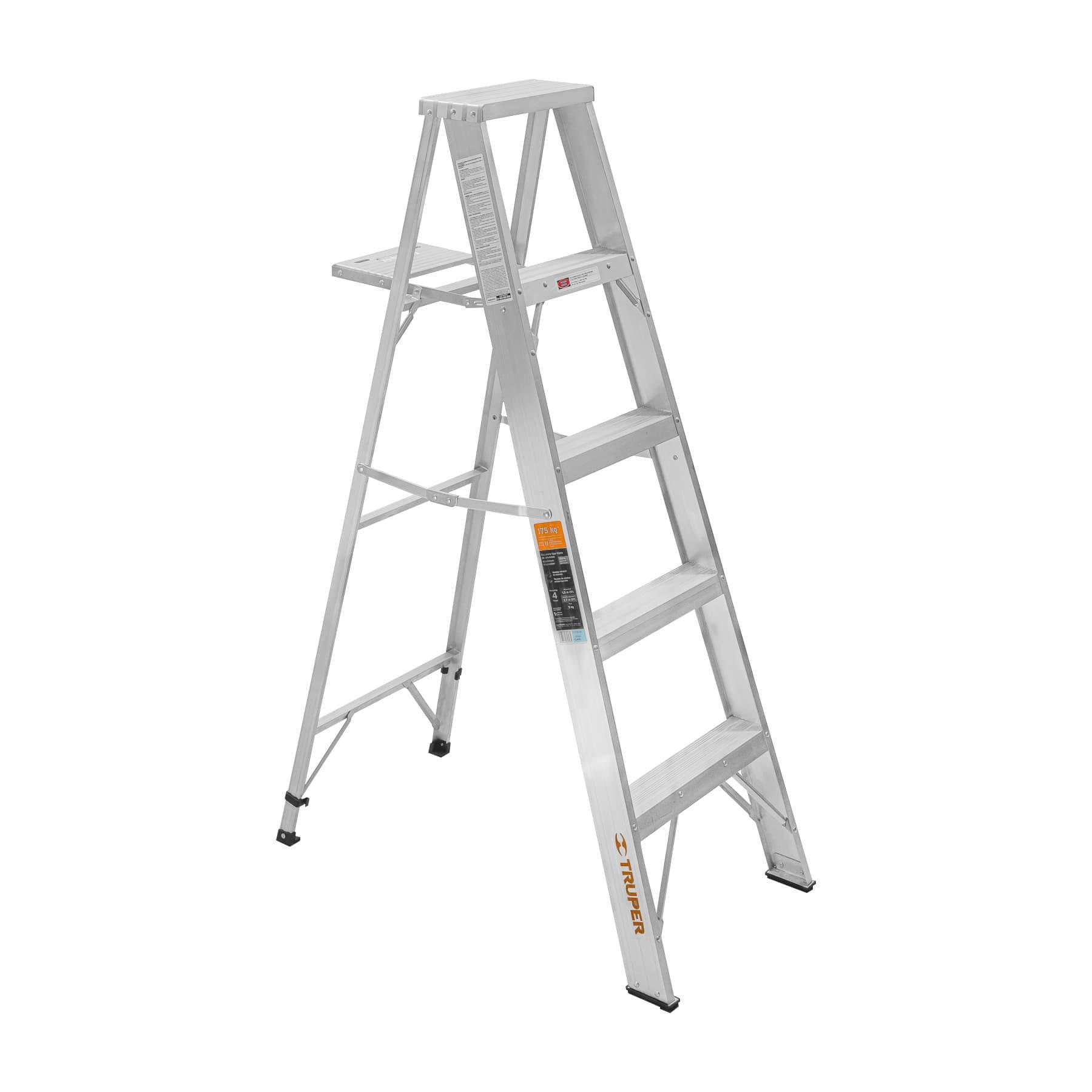ESCALERA DE TIJERA 100% ALUMINIO TIPO LL 4 PELDAÑOS, TRUPER