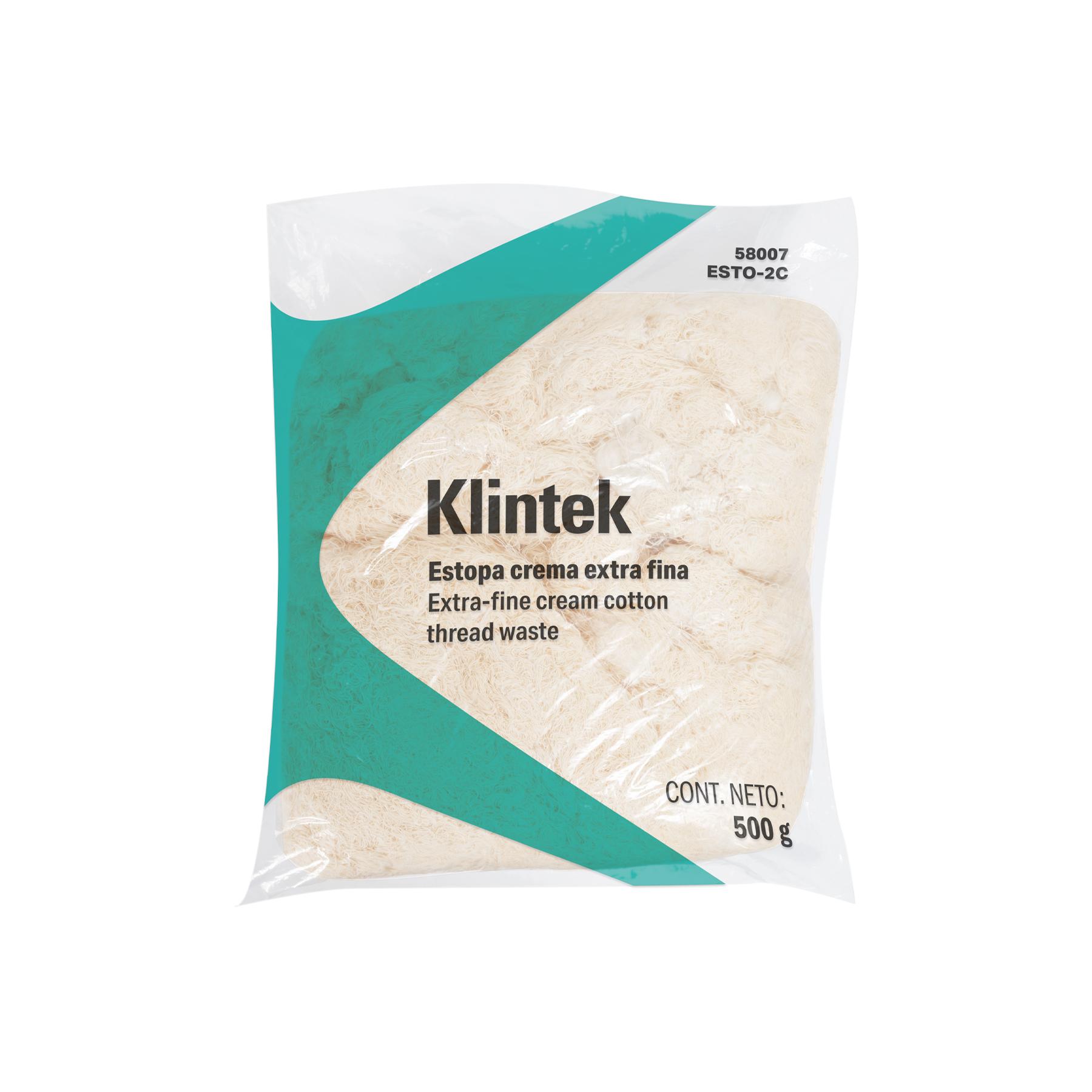 ESTOPA 80% ALGODÓN, COLOR CREMA, 1/2 KG