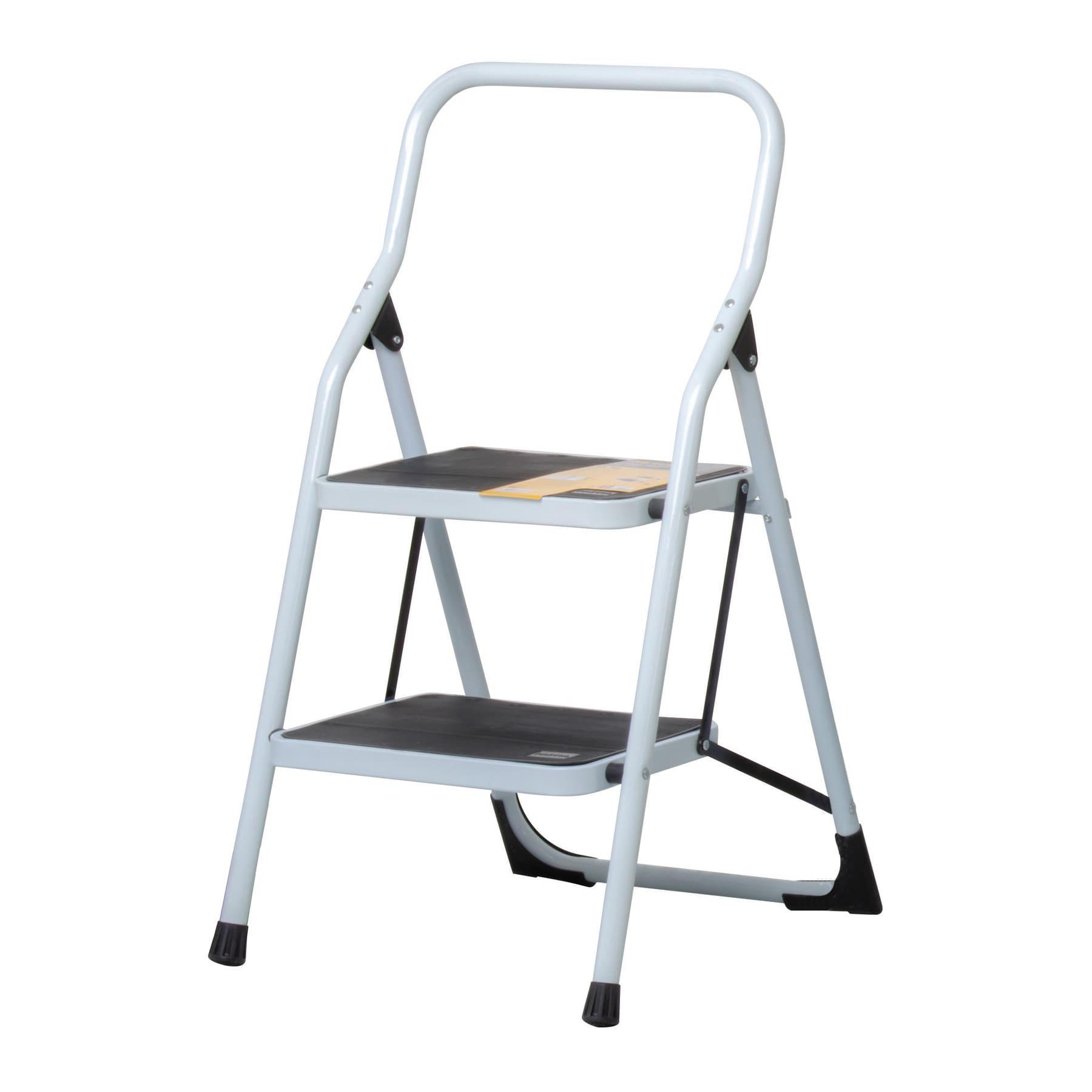 ESCALERA TUBULAR, PLEGABLE, 2 PELDAÑOS, PRETUL
