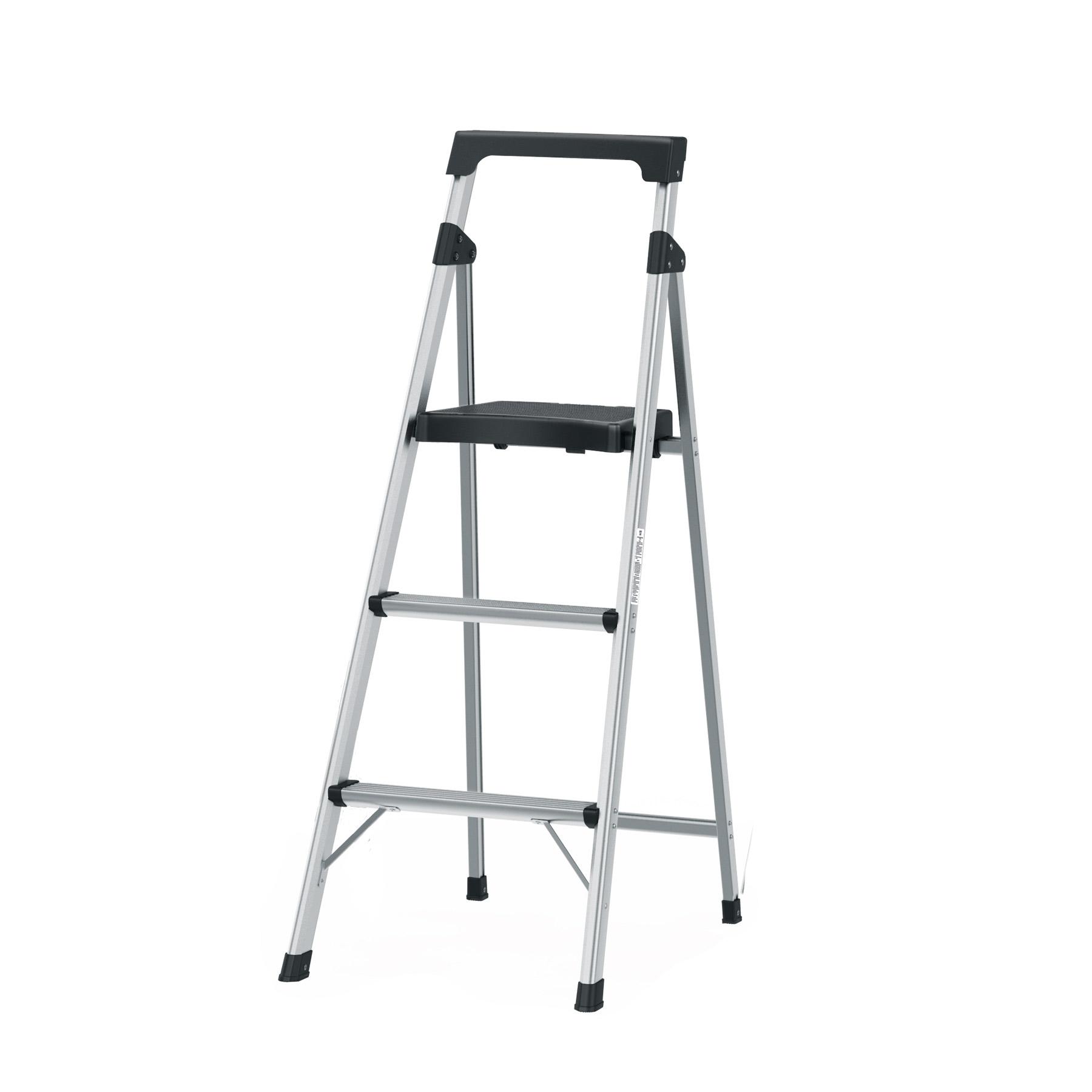ESCALERA TUBULAR PLEGABLE, 3 PELDAÑOS, ALUMINIO, TRUPER