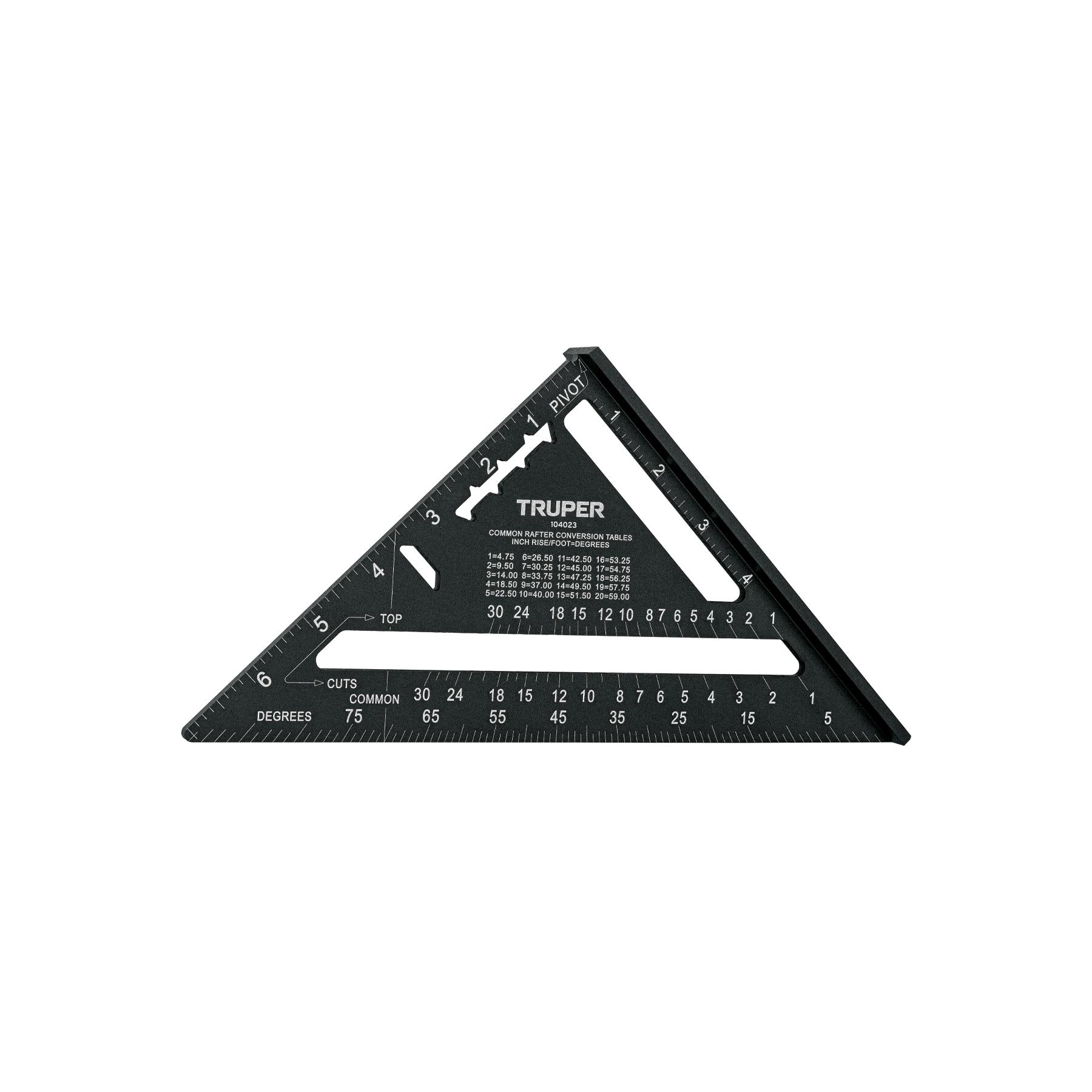 "ESCUADRA 7"" DE ALUMINIO COLOR NEGRO, P/MUROS DE YESO, TRUPER"
