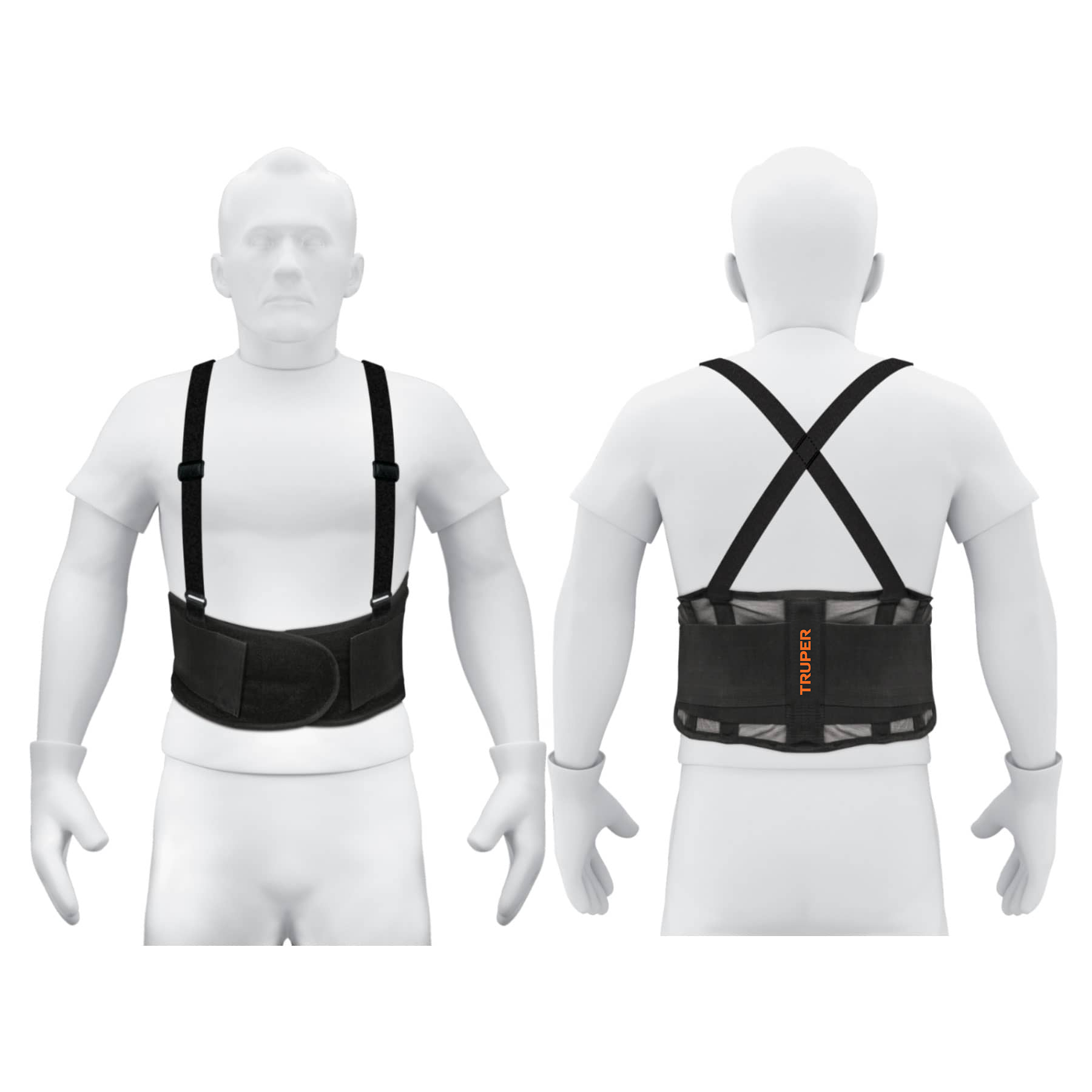 FAJA LUMBAR DE MALLA TRANSPIRABLE, TALLA CH, TRUPER