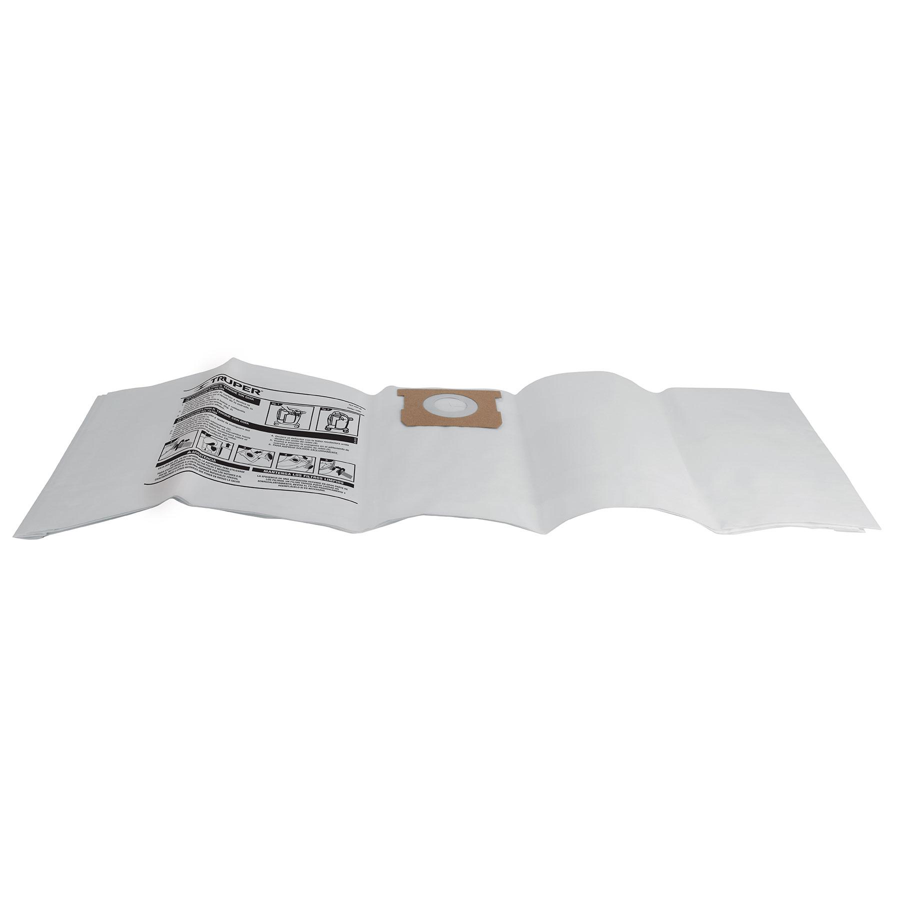 FILTRO DE PAPEL PARA ASPIRADORAS 5 Y 6 GAL, TRUPER