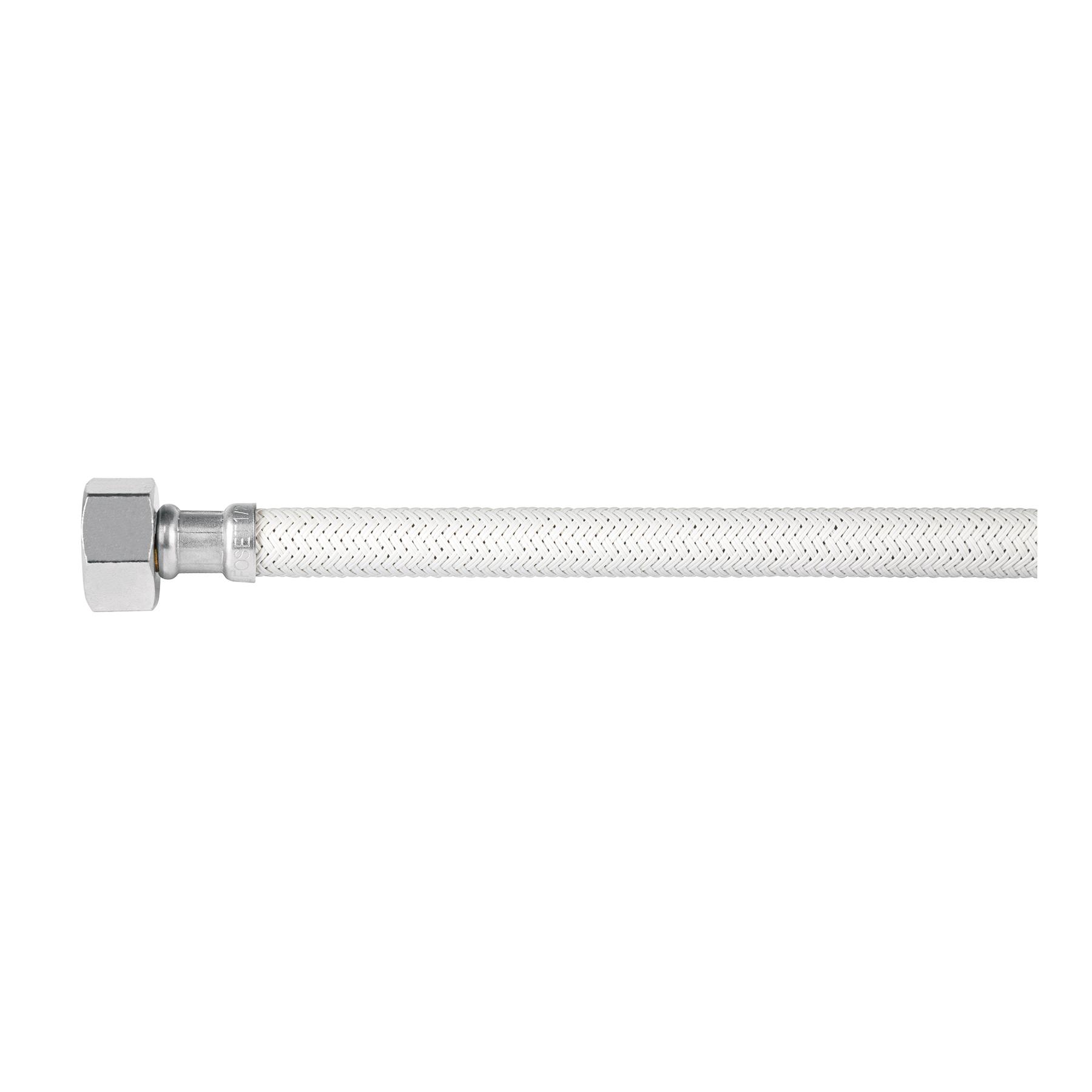MANGUERA LAVABO/FREGADERO, VINILO BLANCO, 1/2' X 1/2', 40 CM