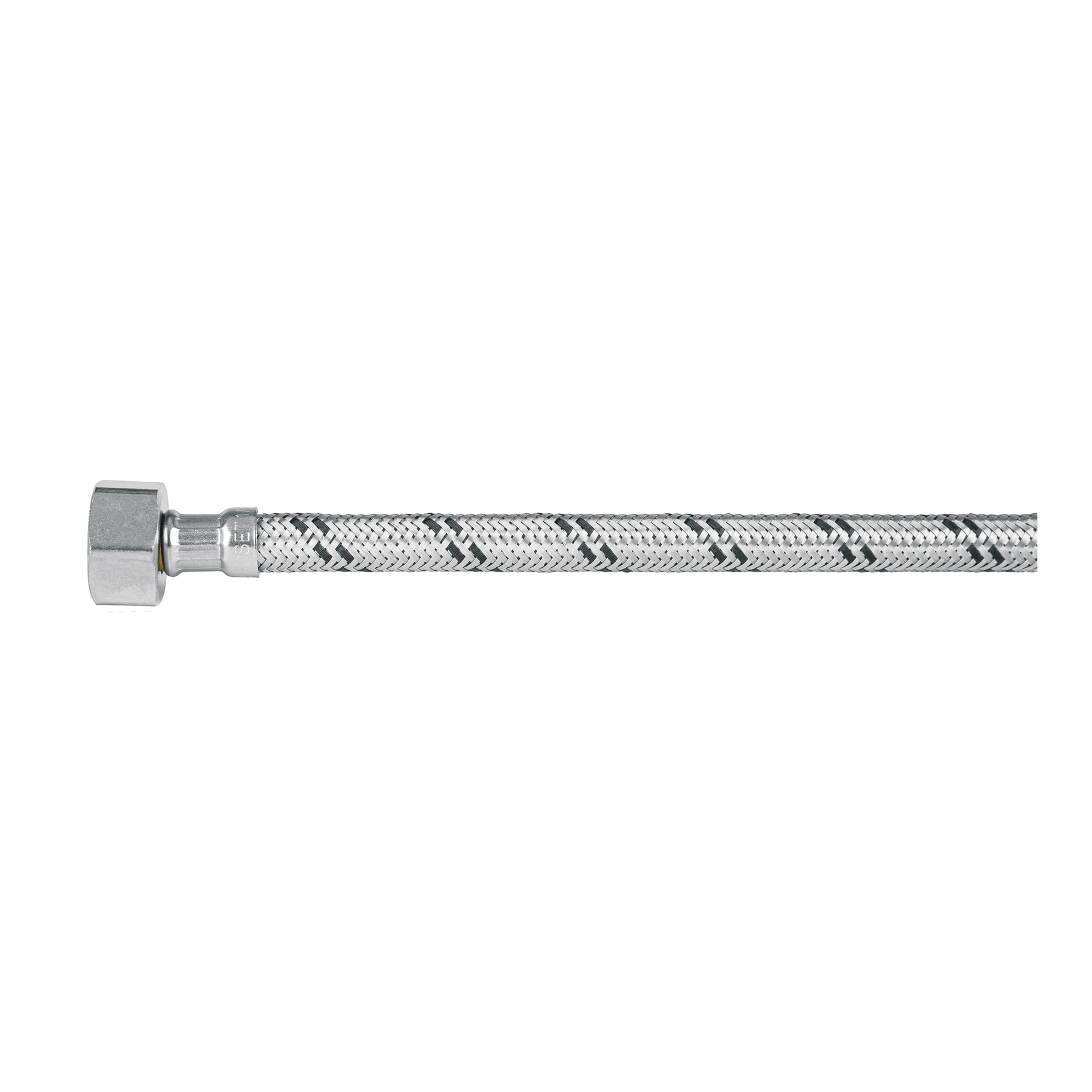MANGUERA LAVABO/FREGADERO, ACERO INOX, 1/2' X 1/2', 40 CM