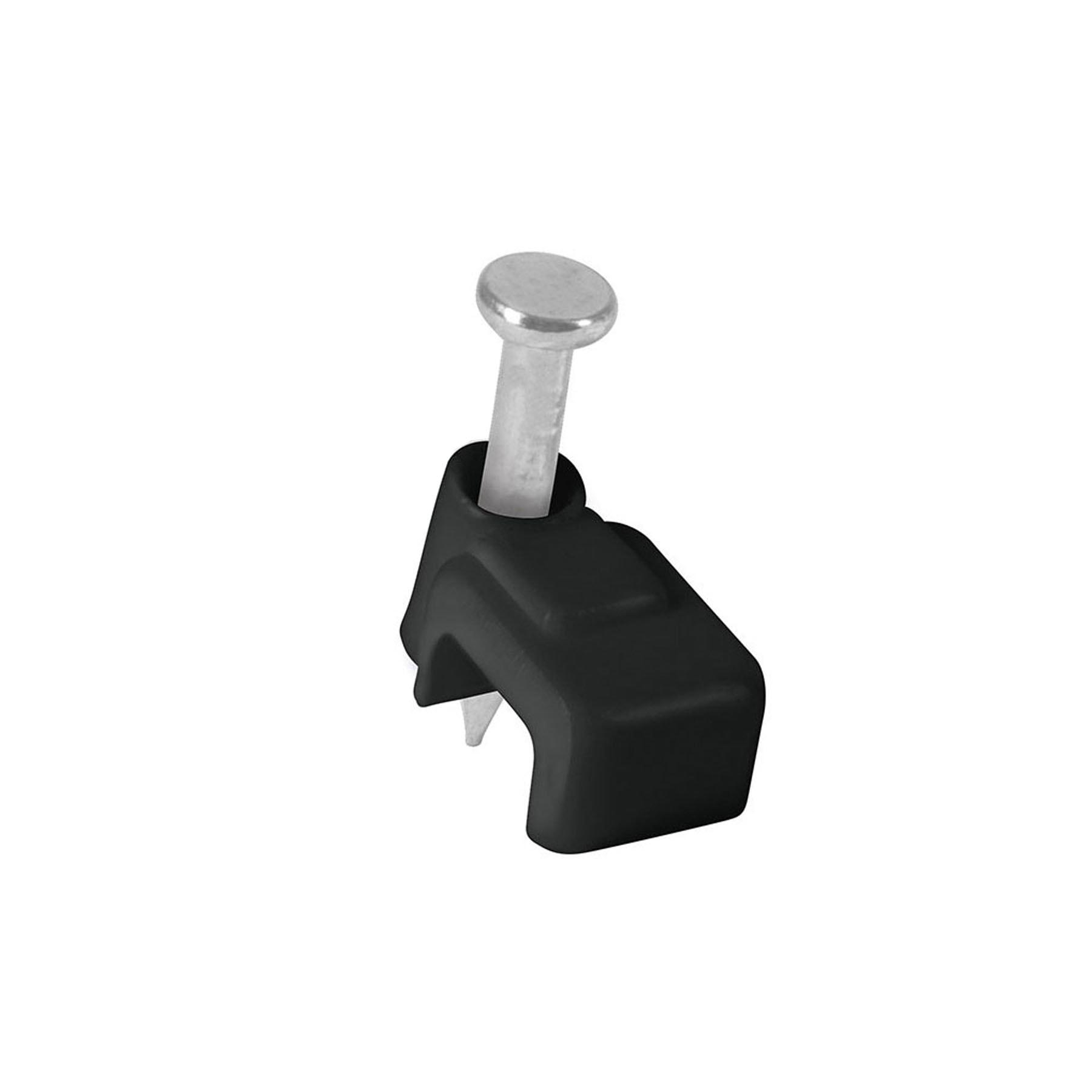 BOLSA CON 20 GRAPAS NEGRAS DE 3 X 6 MM PARA CABLE PLANO