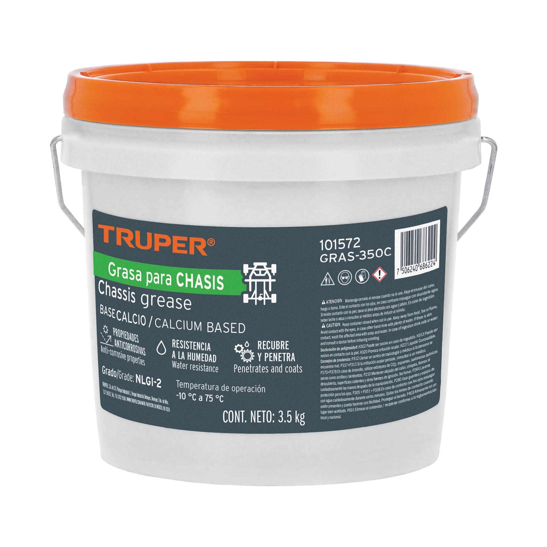 GRASA LUBRICANTE PARA CHASIS, BASE CALCIO, 3.5 KG, TRUPER