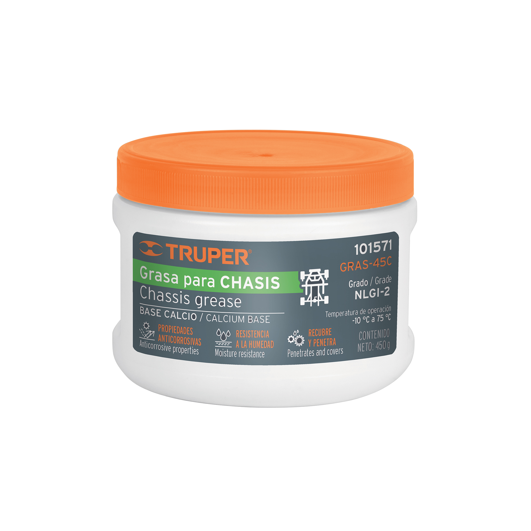 GRASA DE CALCIO PARA CHASIS, 450 G, TRUPER