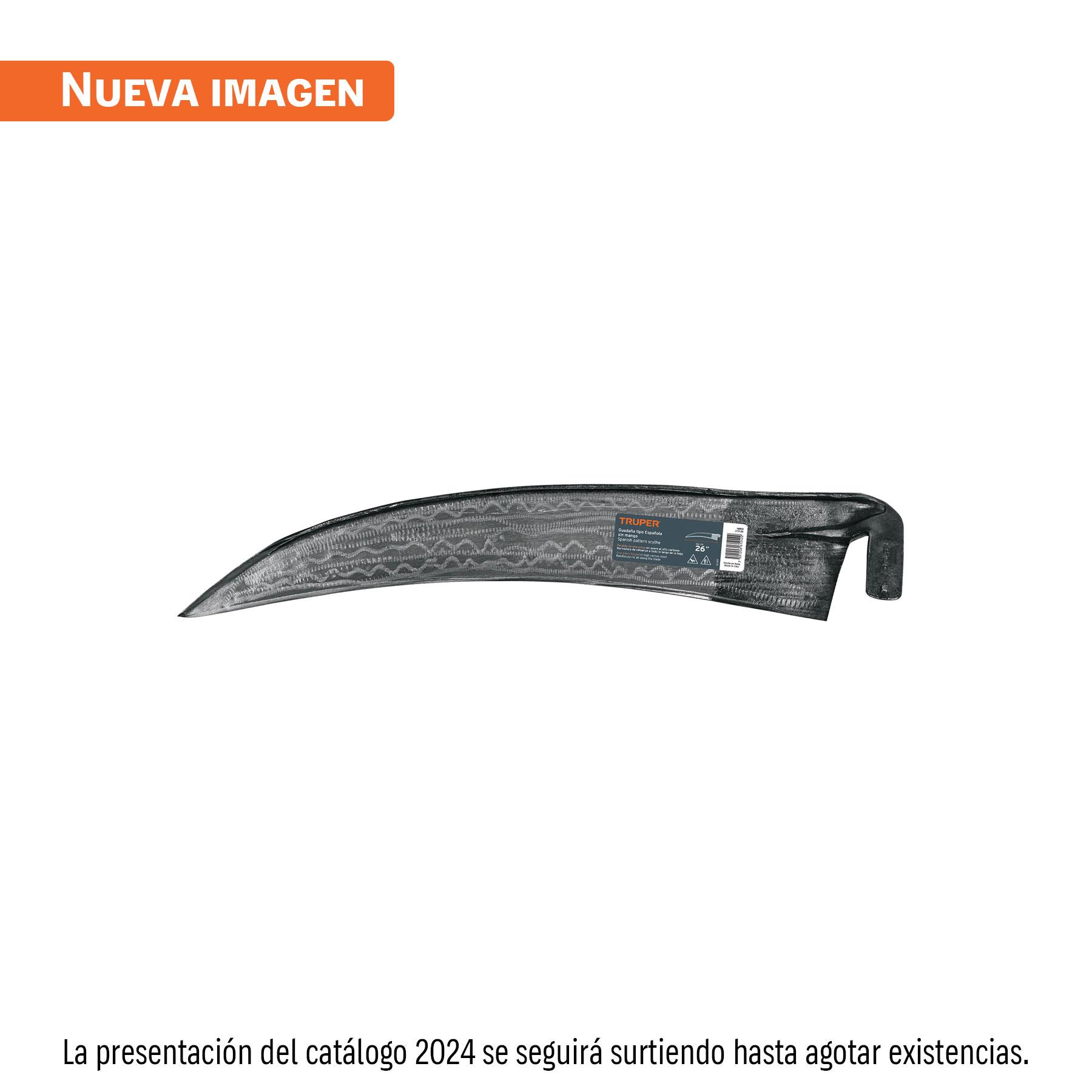 "GUADAÑA TIPO ESPAÑOLA DE 26"" SIN MANGO, TRUPER"