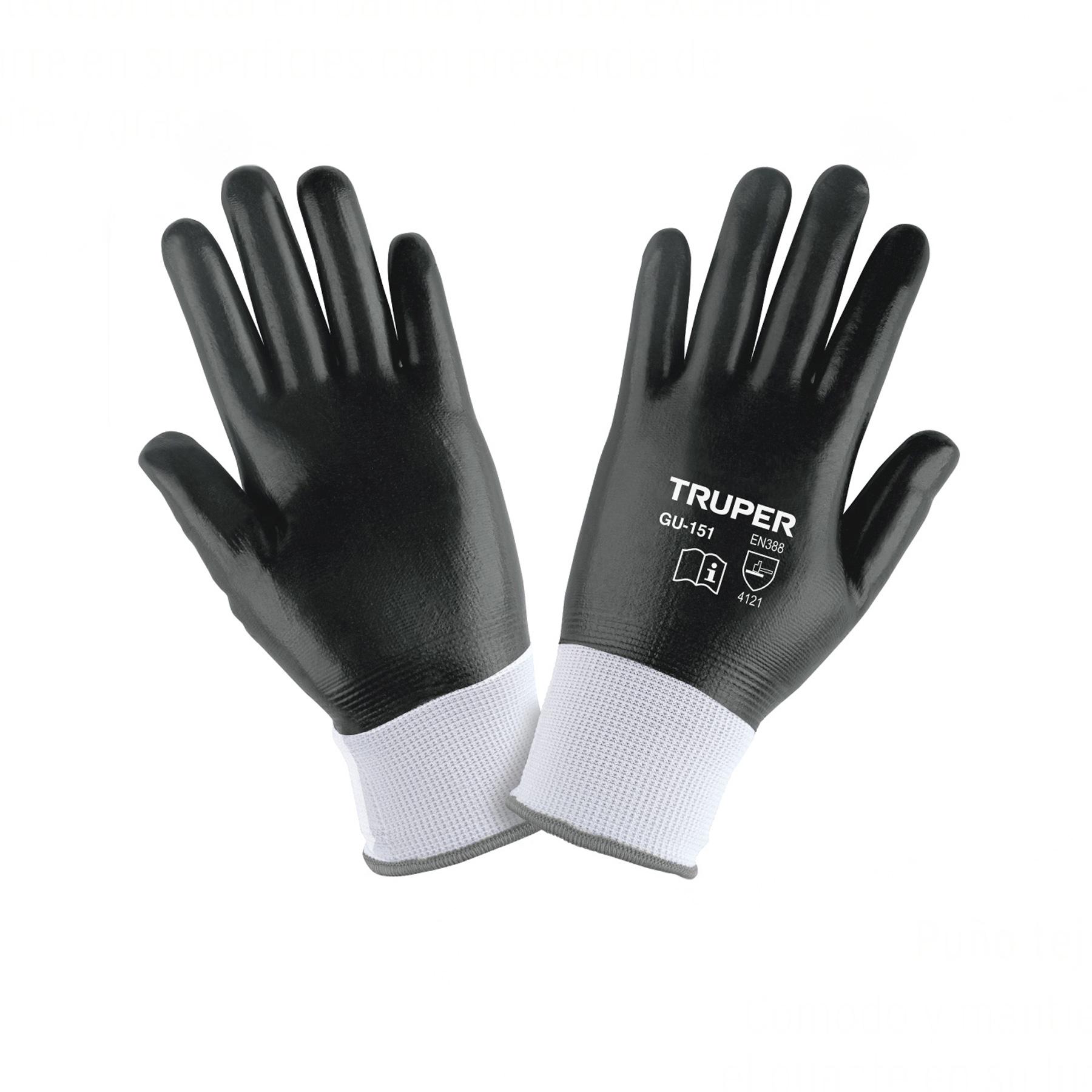 GUANTES DE POLIÉSTER RECUBIERTOS DE NITRILO, CH, TRUPER