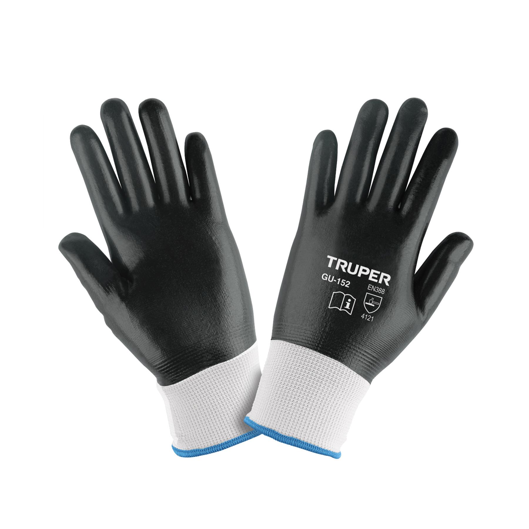 GUANTES DE POLIÉSTER RECUBIERTOS DE NITRILO, M, TRUPER