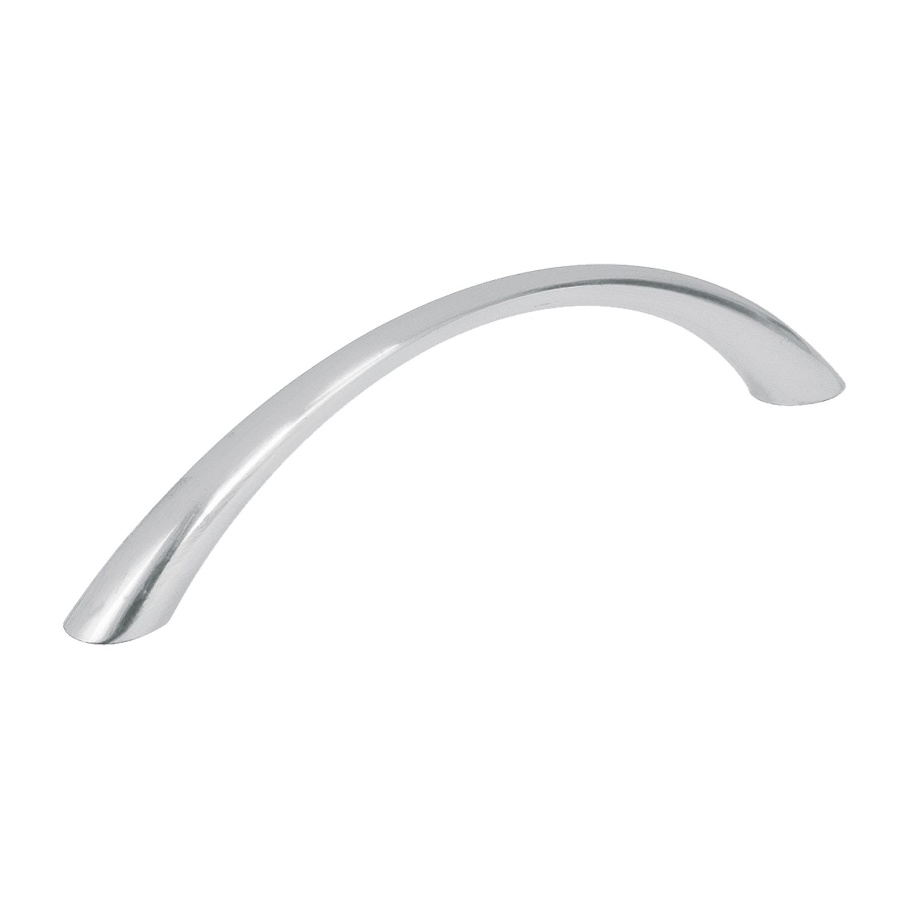 JALADERA METÁLICA DE 96MM ESTILO 'ARCO', NÍQUEL SATINADO