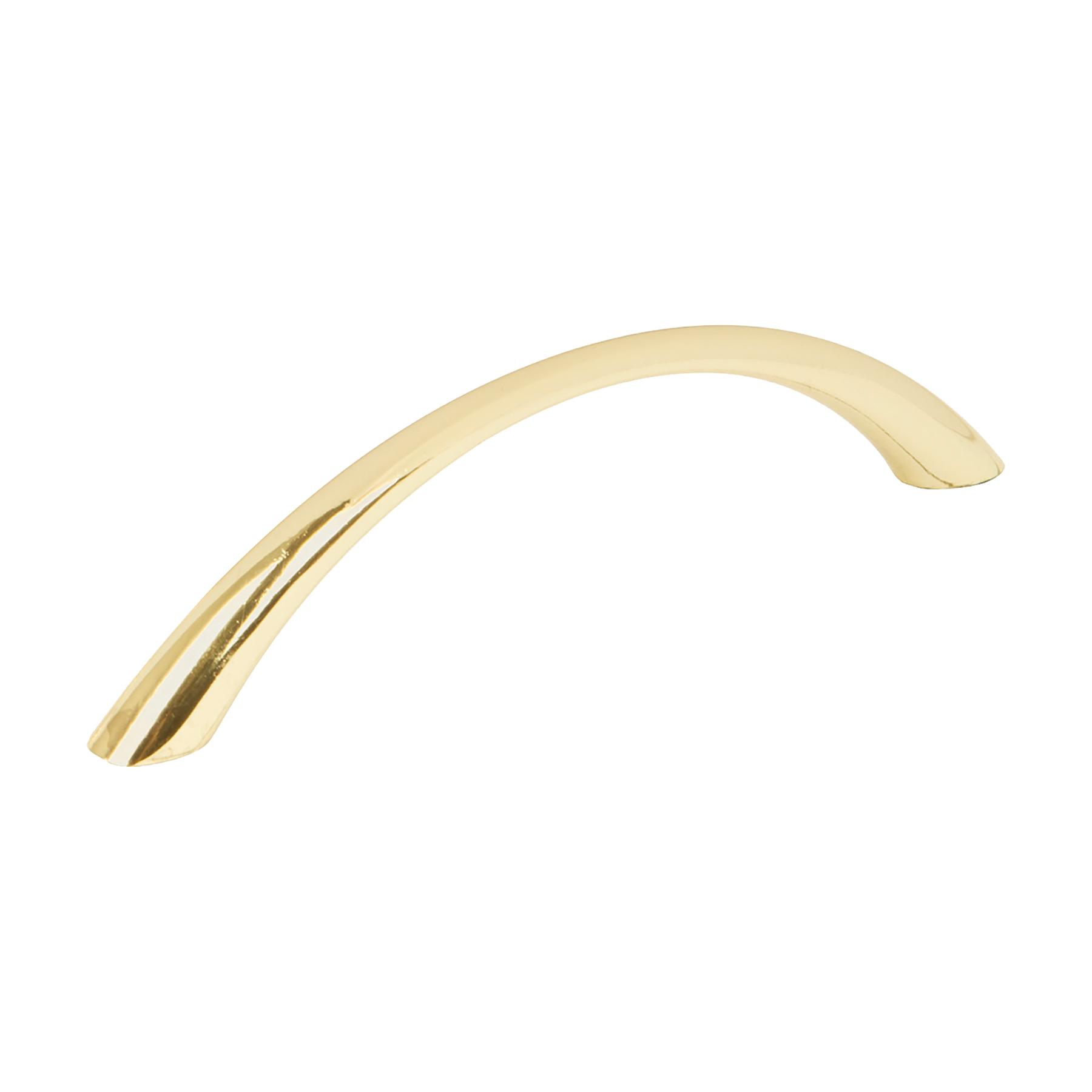 JALADERA METÁLICA DE 96MM ESTILO 'ARCO', LATÓN BRILLANTE