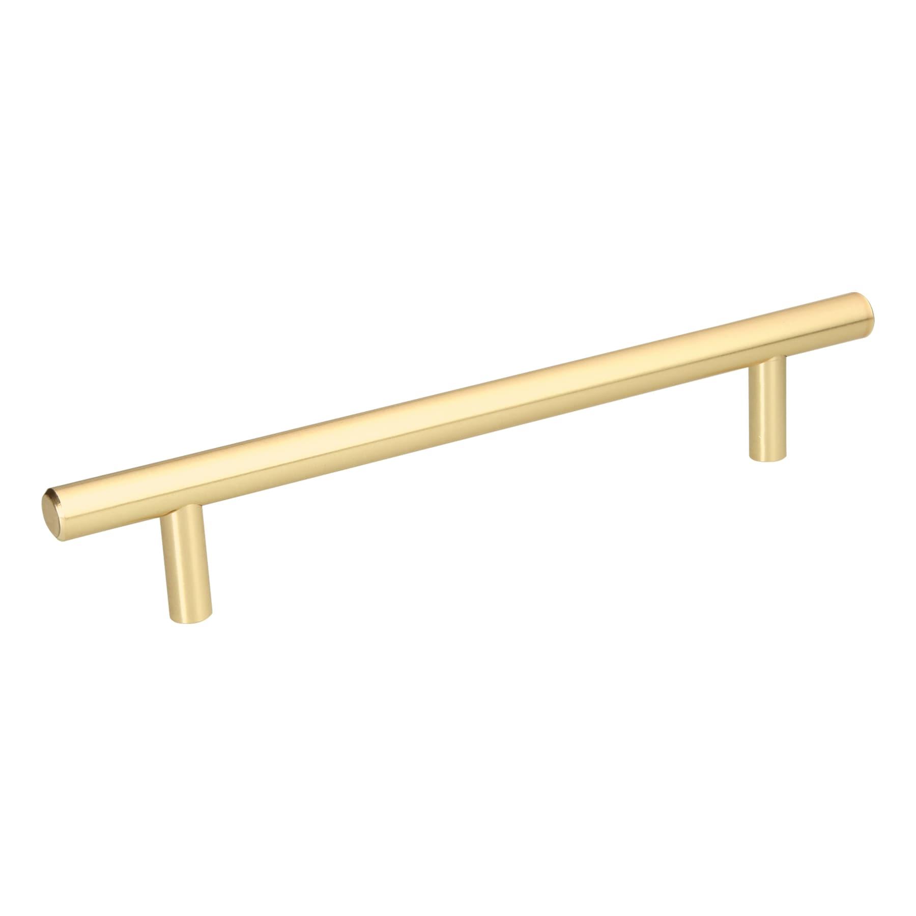 JALADERA DE ACERO 160 MM, ESTILO 'CILINDRO', LATÓN BRILLANTE