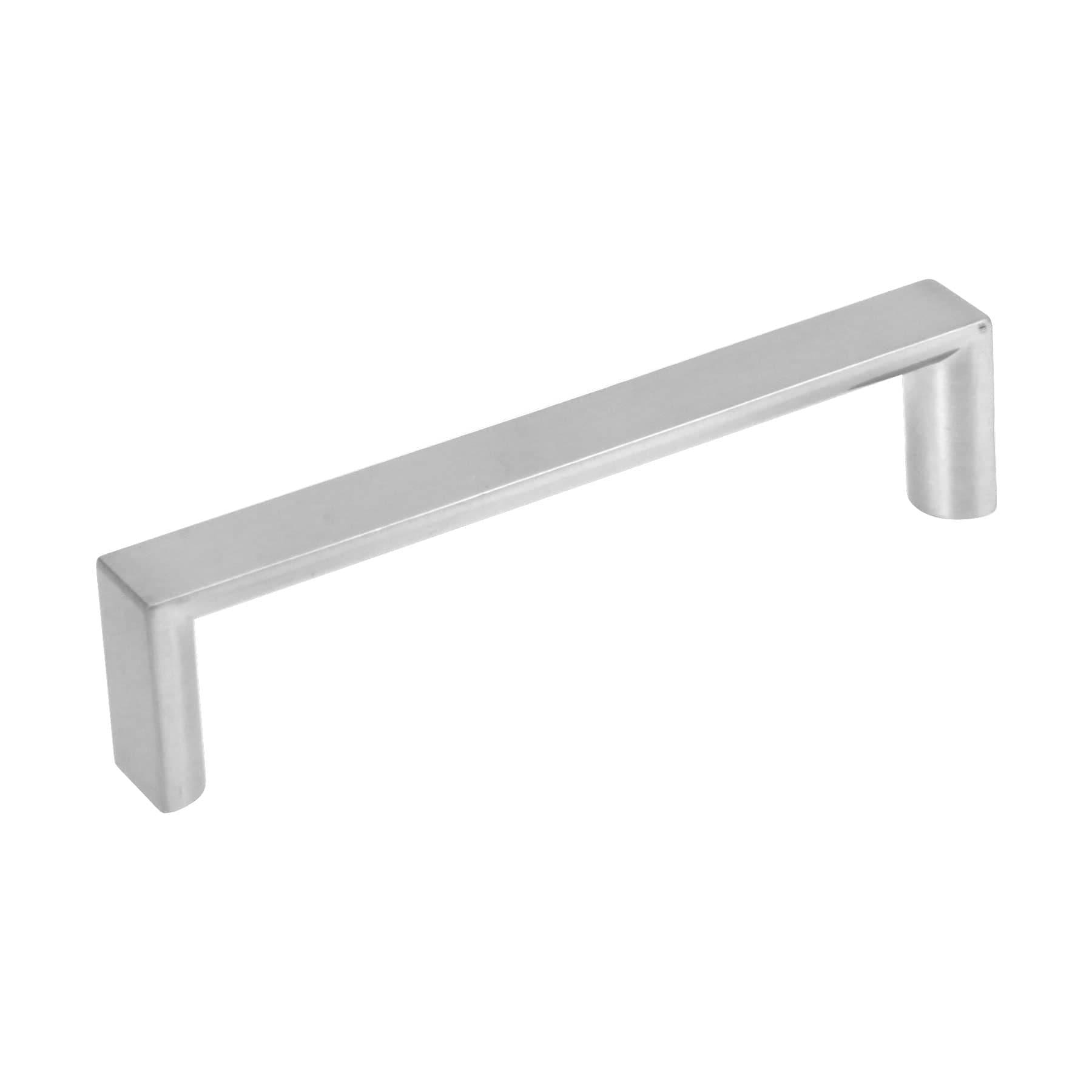 JALADERA METÁLICA DE 96 MM ESTILO 'ANDAMIO', NÍQUEL SATINADO