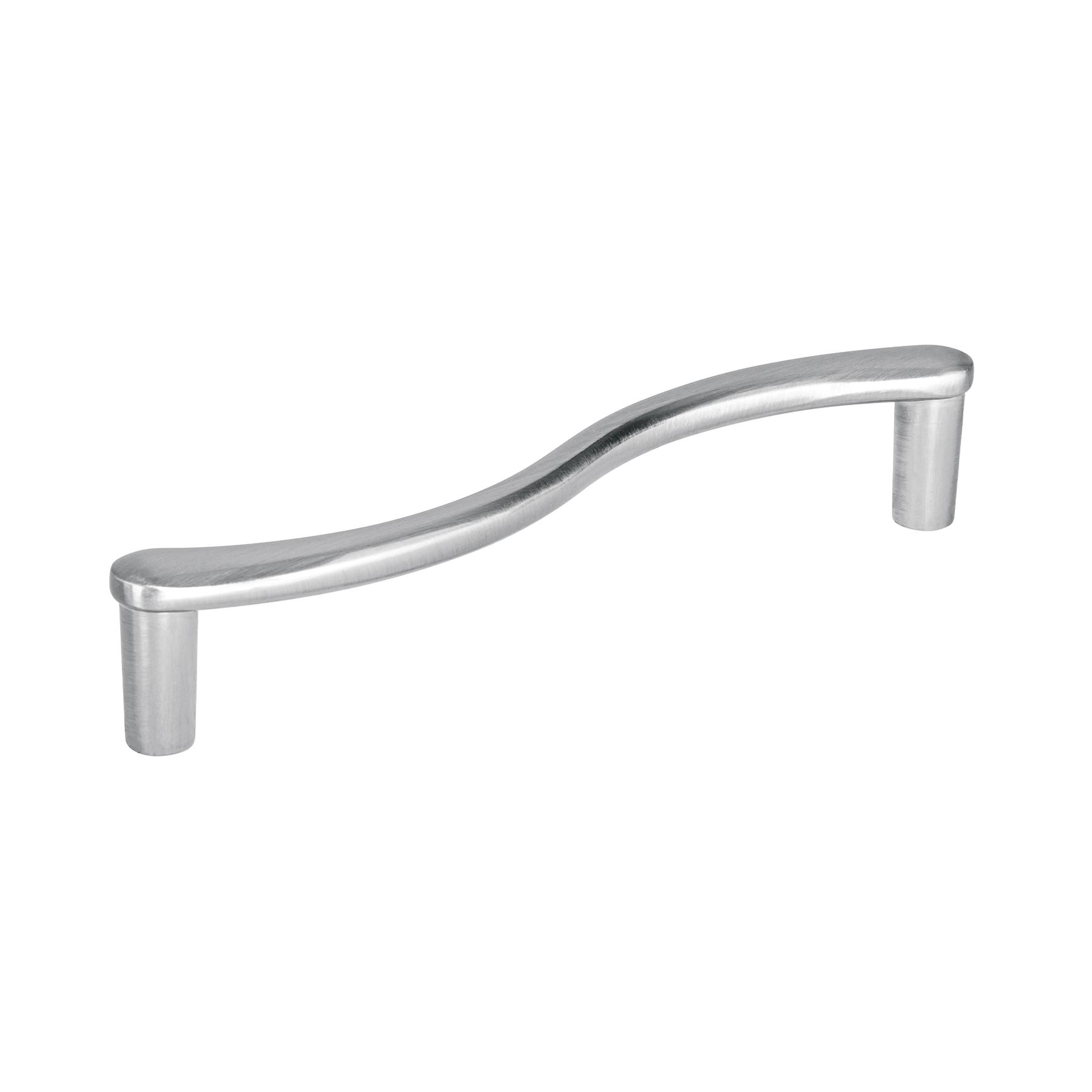 JALADERA DE ALEACIÓN DE ZINC ACABADO NÍQUEL SATINADO, 96MM, TOLEDO
