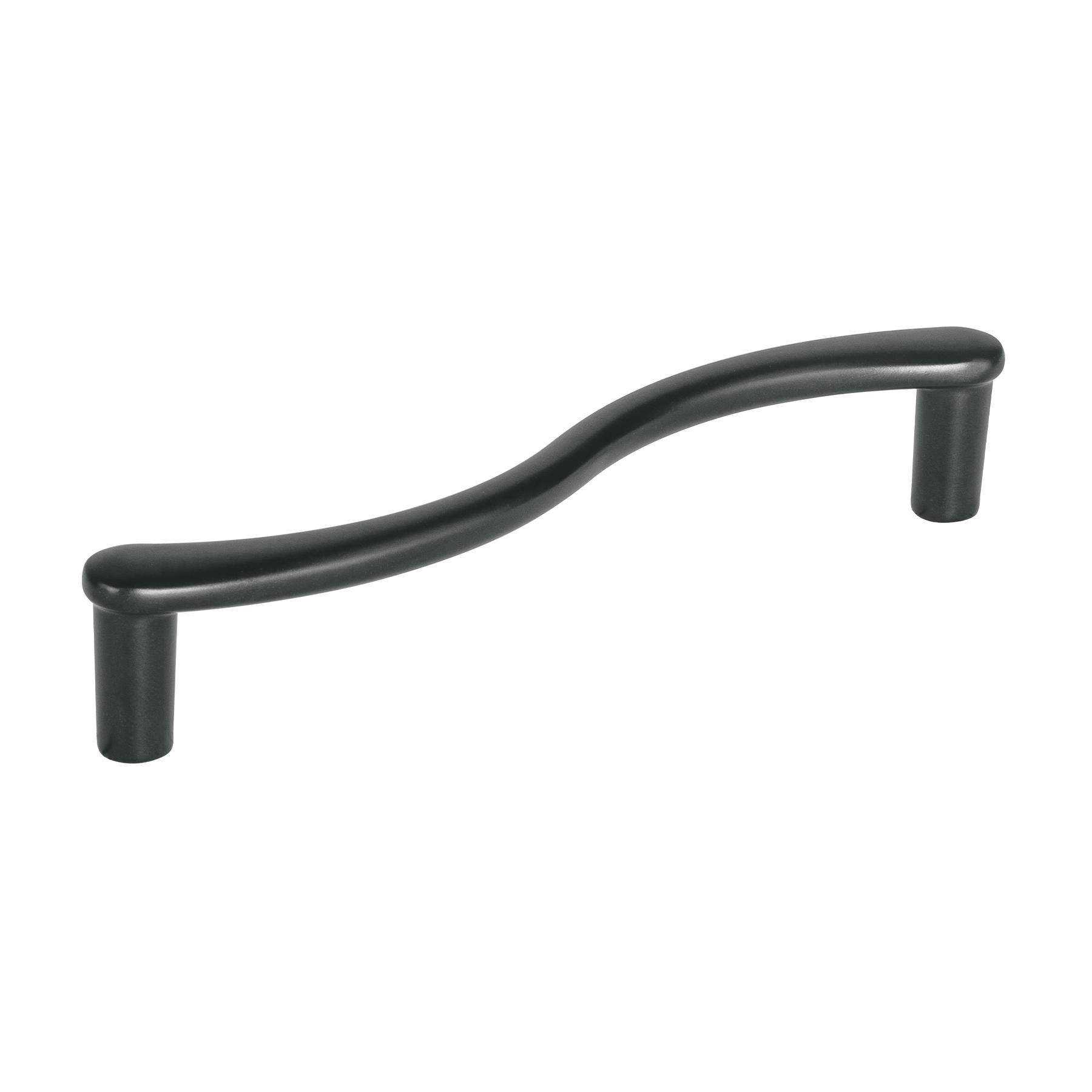 JALADERA DE ALEACIÓN DE ZINC ACABADO NEGRO MATE, 96MM, TOLEDO