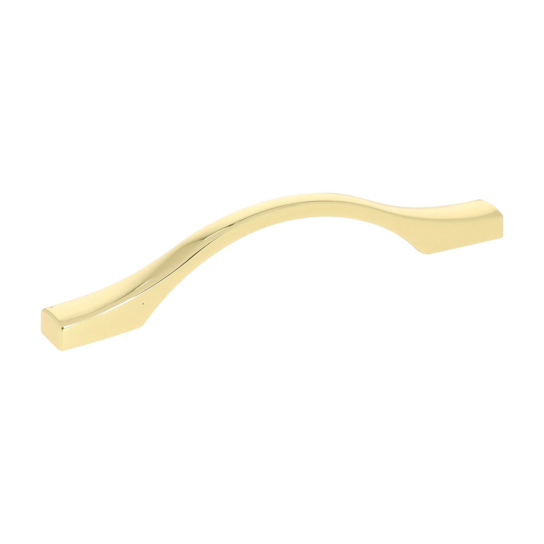 JALADERA DE ALUMINIO ACABADO LATÓN BRILLANTE, 96MM, SEGOVIA