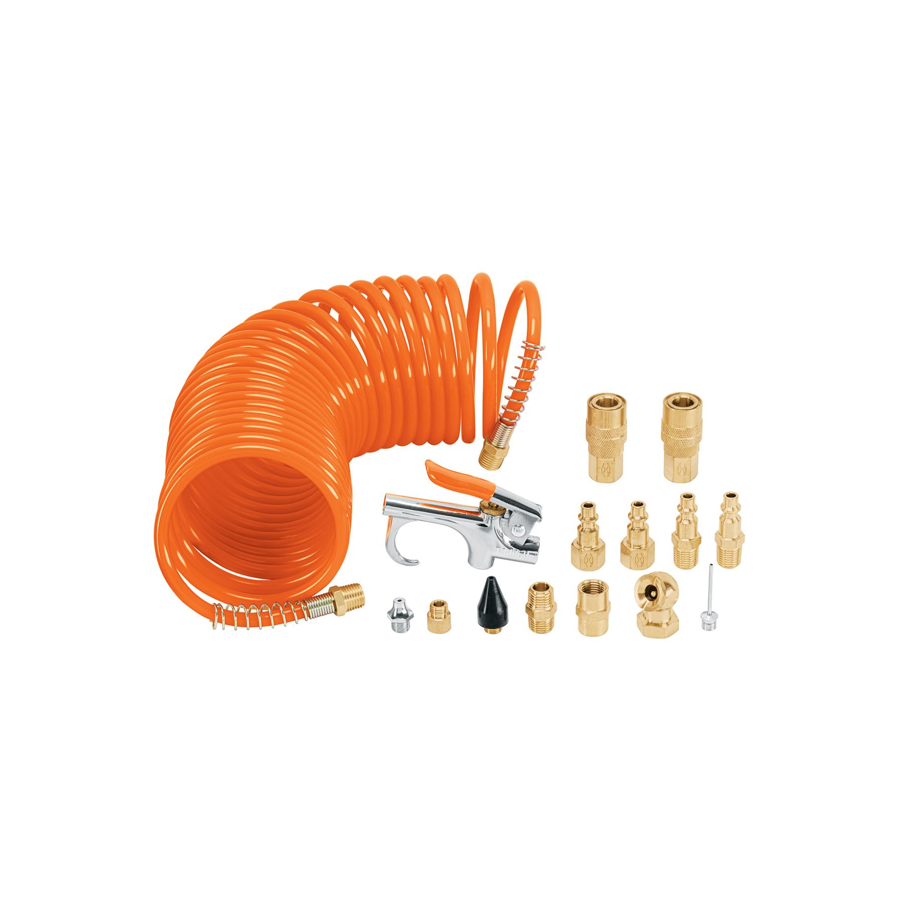 "JUEGO DE 15 ACCESORIOS NEUMÁTICOS, CUERDA 1/4"" NPT, TRUPER"