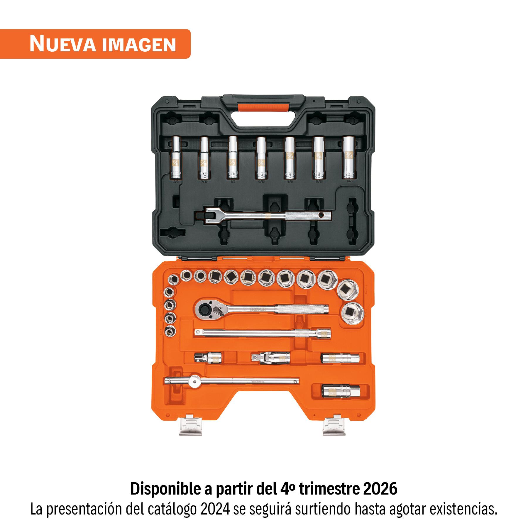 "JUEGO DE 31 HERRAMIENTAS CUADRO 1/2"" STD PARA MECÁNICO"
