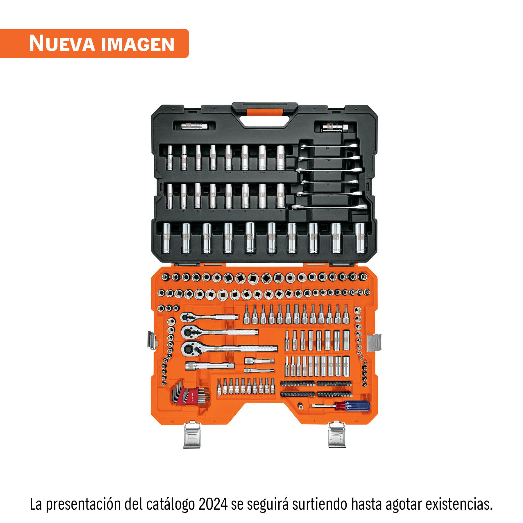 "JUEGO 217 HERRAMIENTAS 1/4"", 3/8"" Y 1/2"" STD Y MM P/MECÁNICO"