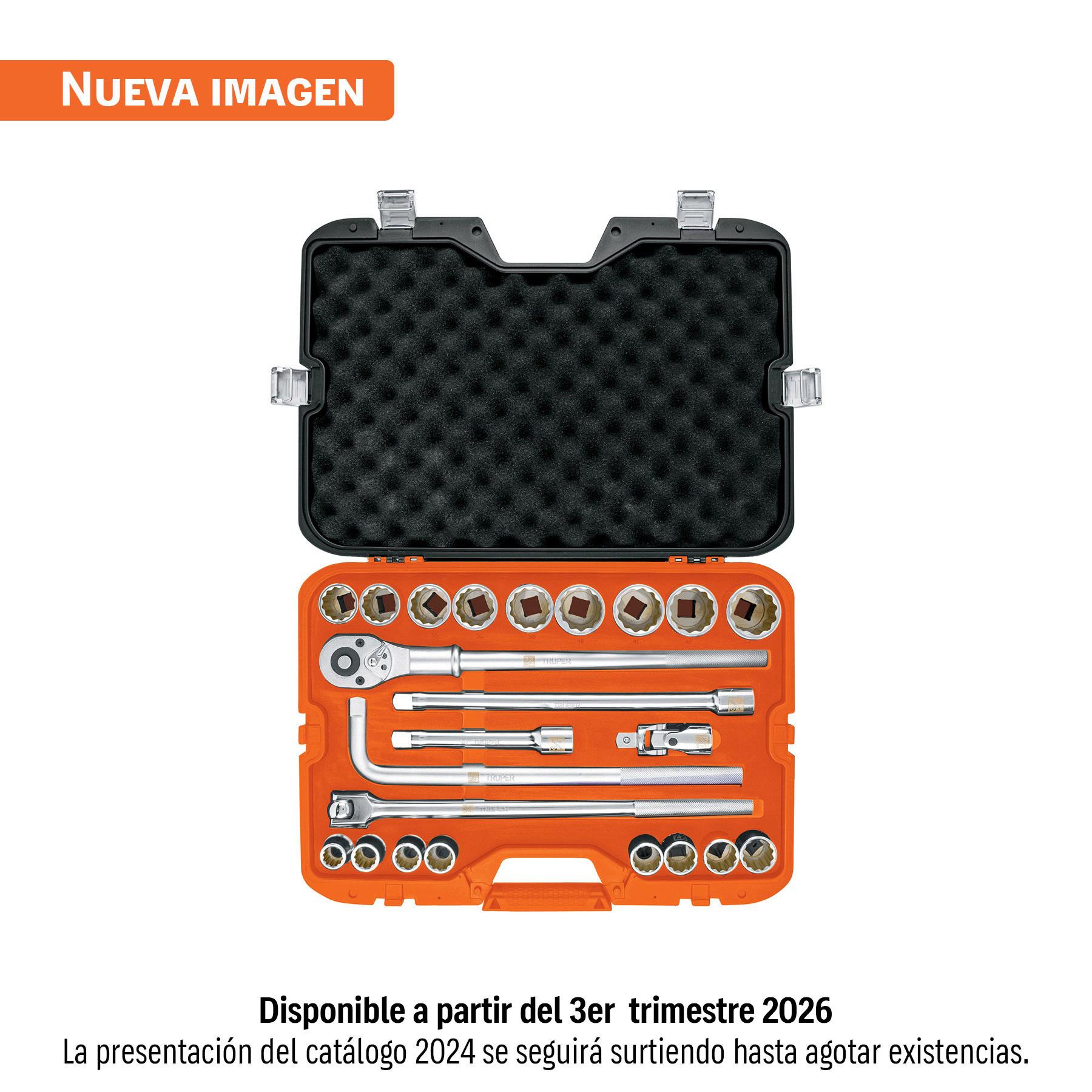 "JUEGO DE 23 HERRAMIENTAS CUADRO 3/4"" MM PARA MECÁNICO"