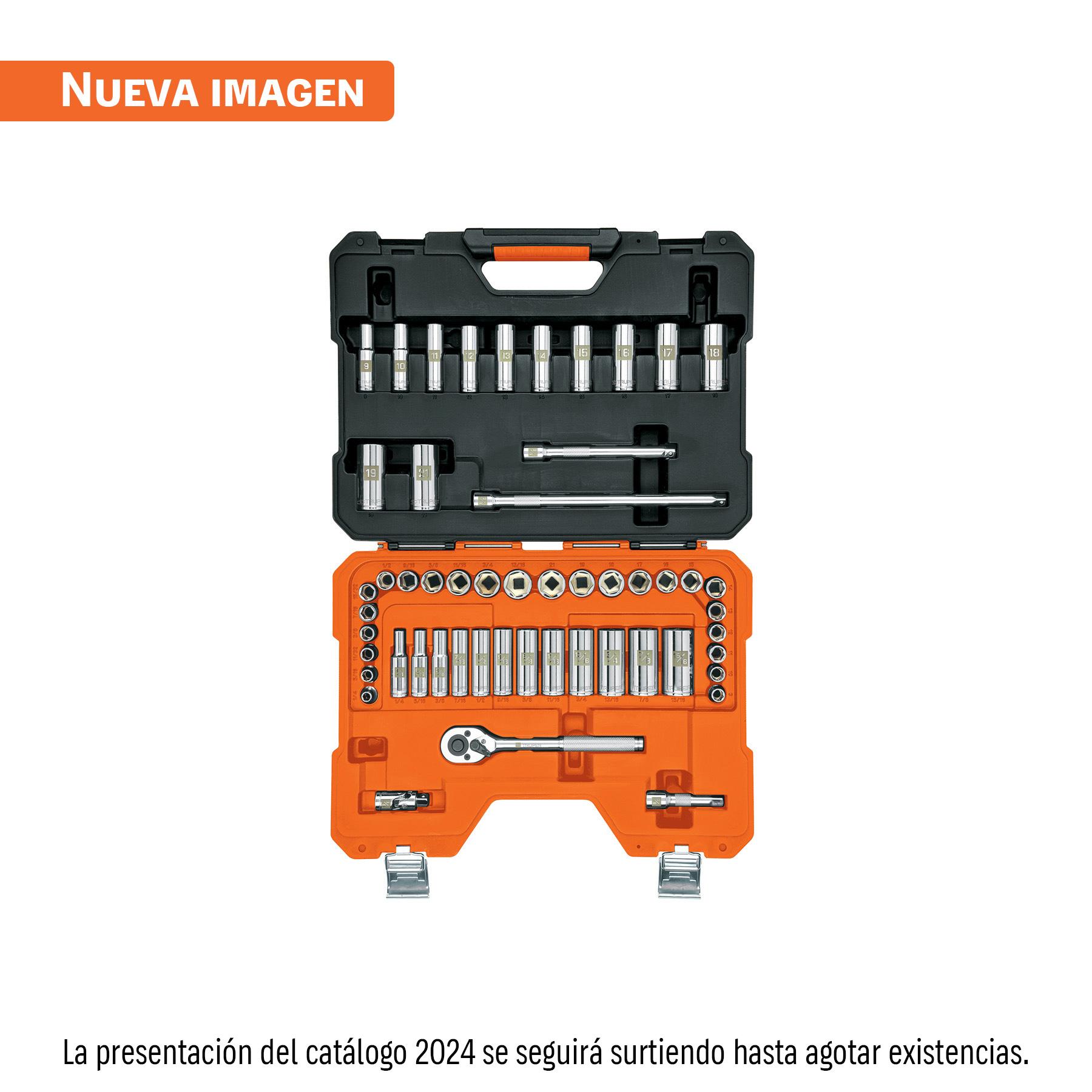 "JUEGO DE 53 HERRAMIENTAS CUADRO 3/8"" MM PARA MECÁNICO"