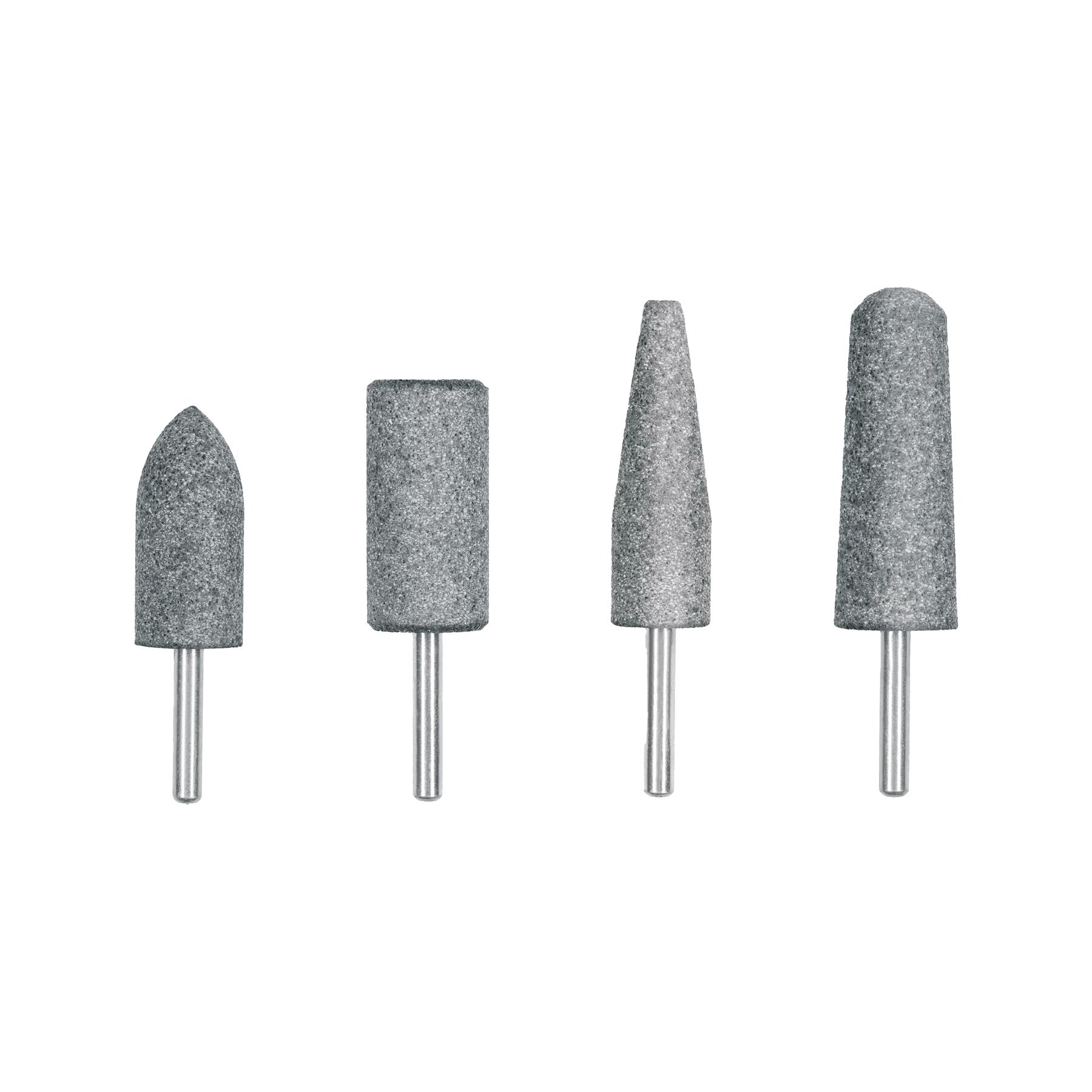 "JUEGO DE 4 PIEDRAS MONTADAS ZANCO 1/4"", ACERO INOXIDABLE"