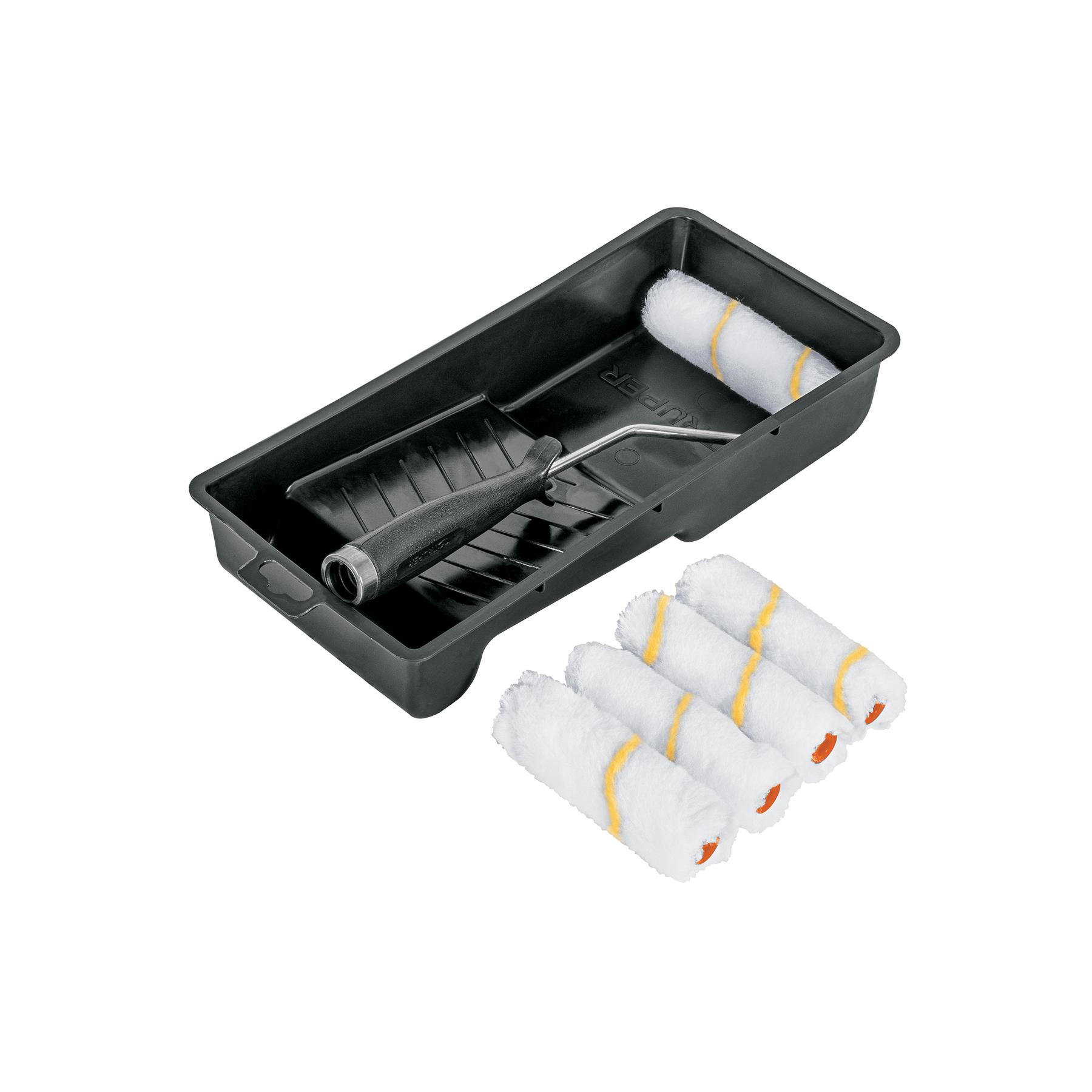 "KIT DE RODILLO PARA PINTAR, 4"" (MANERAL, CHAROLA Y 5 FELPAS)"