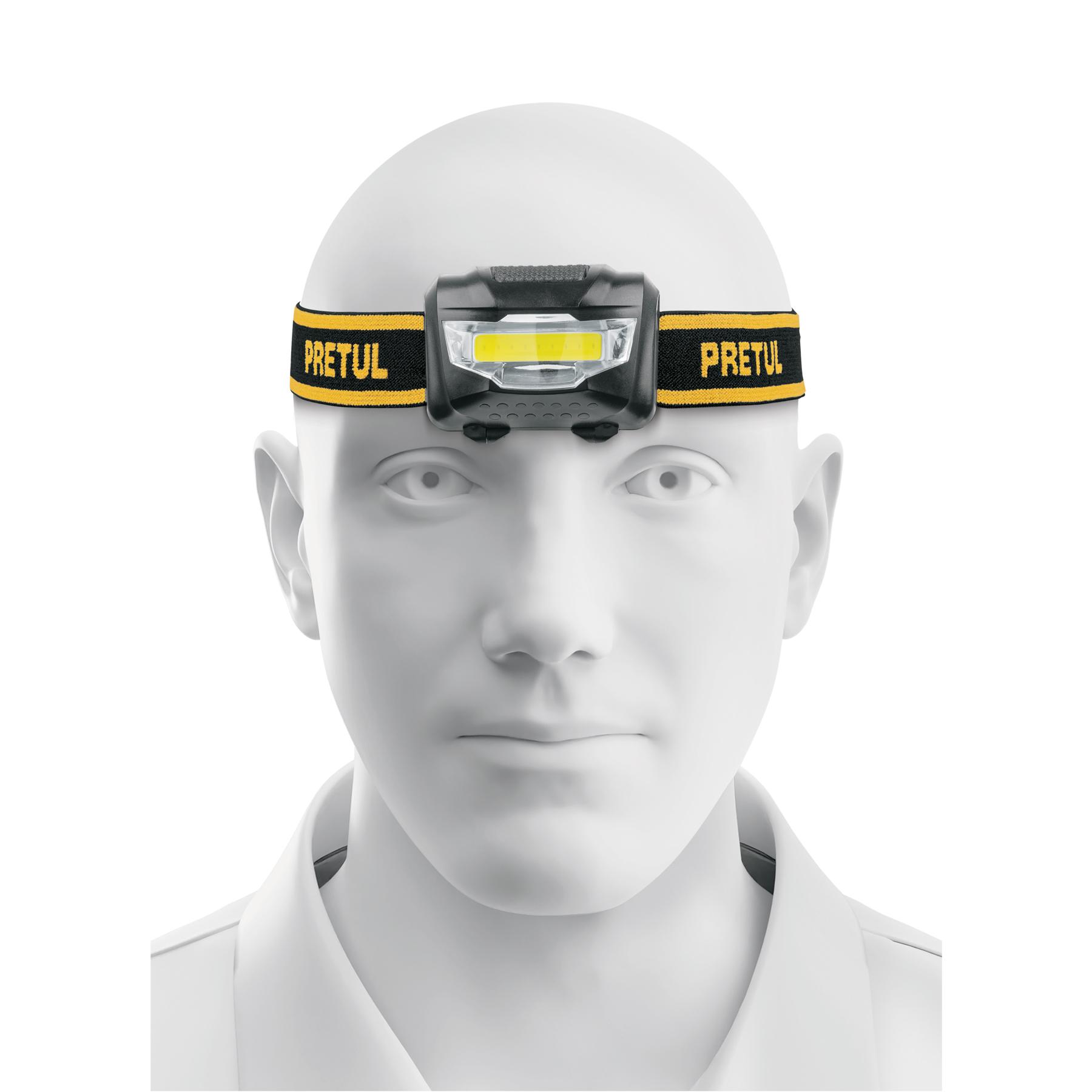 LINTERNA DE MINERO LED 100 LM DE 3 PILAS AAA, PRETUL