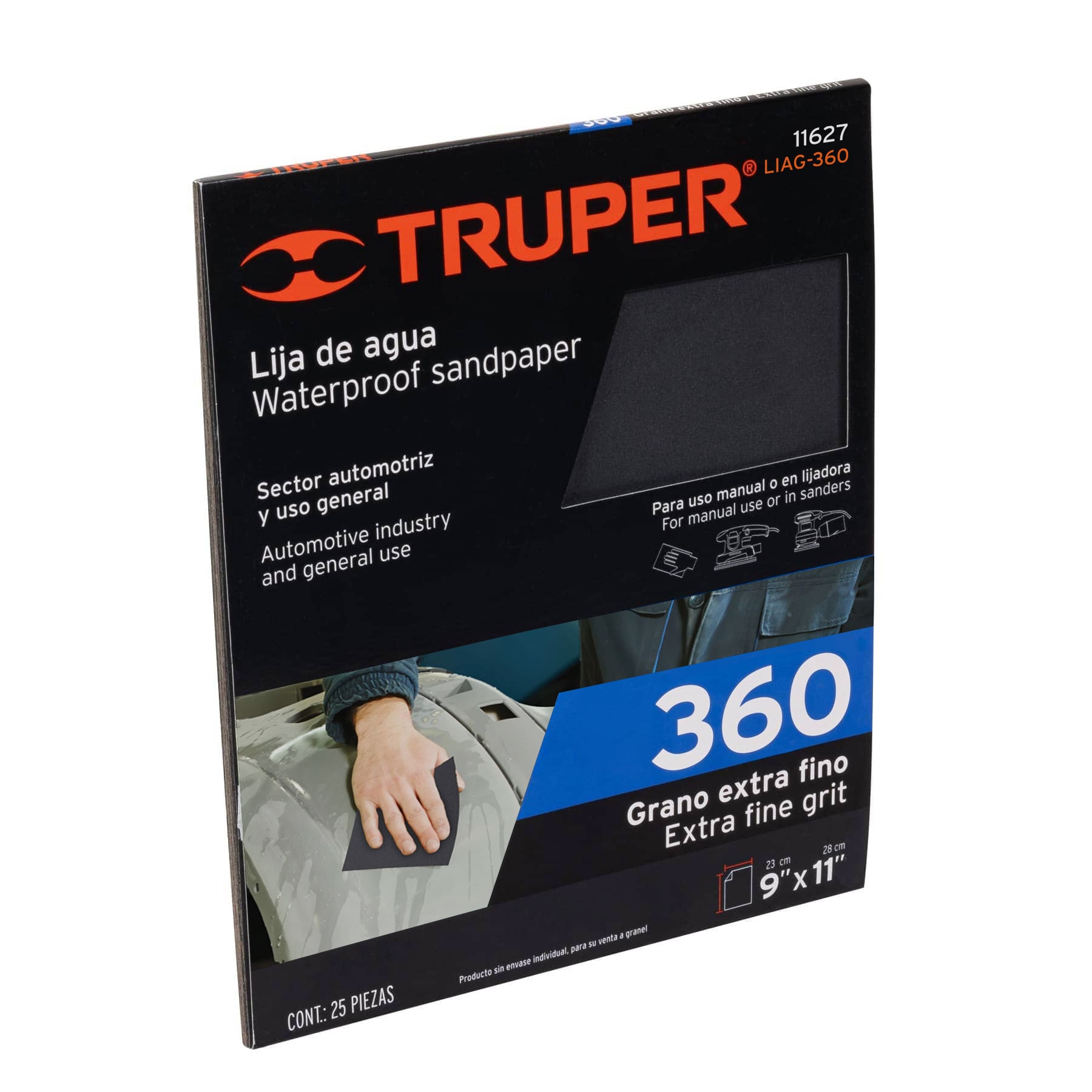 LIJA DE AGUA GRANO 360 DE CARBURO DE SILICIO, TRUPER