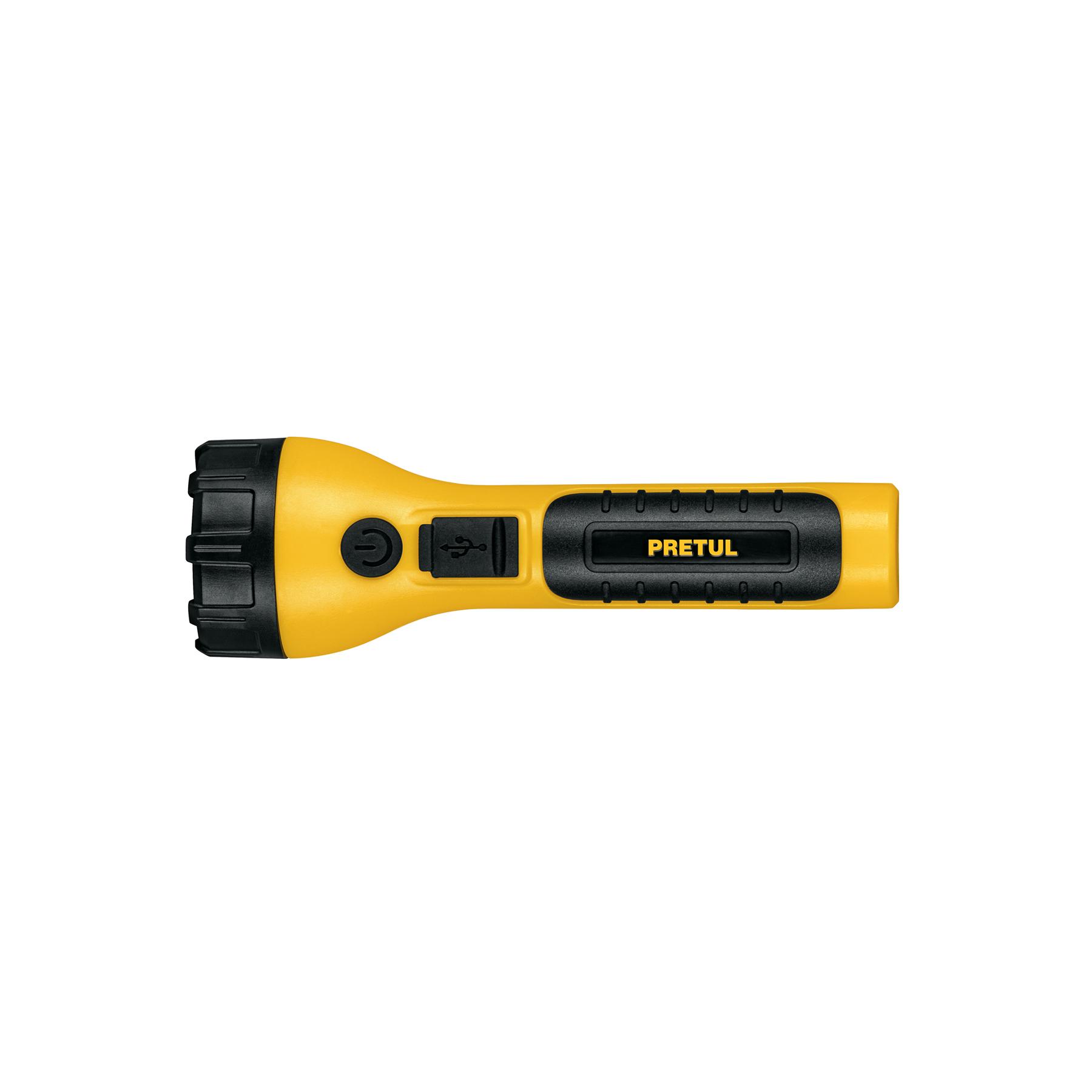 LINTERNA PLÁSTICA DE LED, 120 LM, RECARGABLE, PRETUL